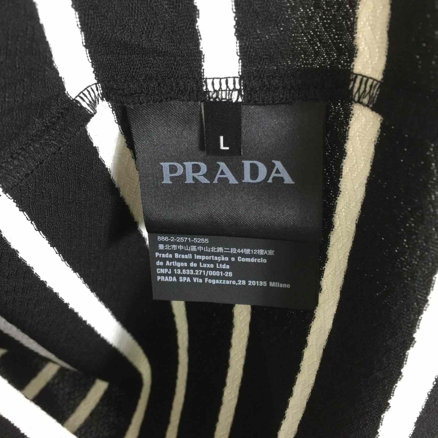 Prada Striped Short Sleeve Cotton T-Shirt - DesignerGu