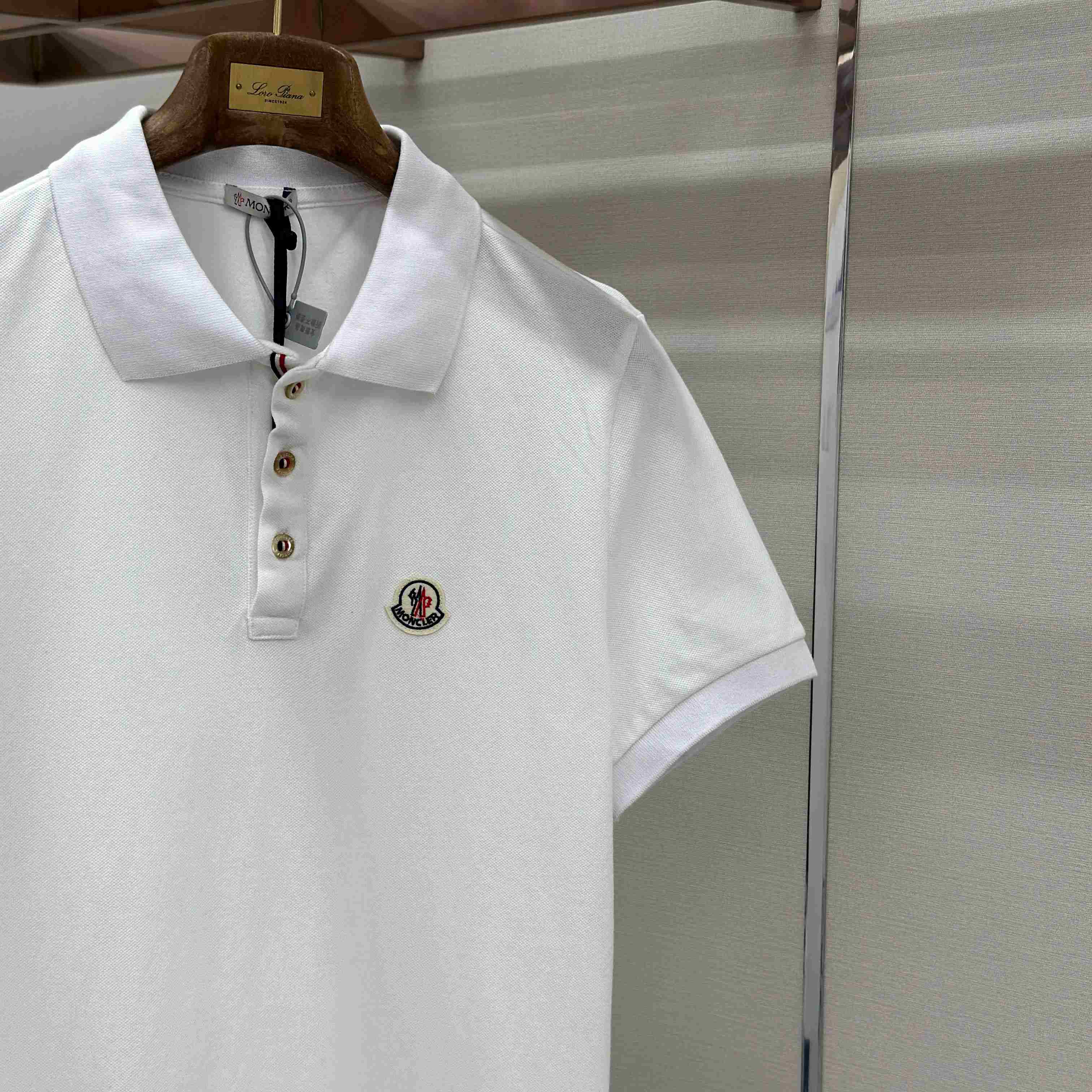 Moncler Logo Patch Cotton Polo Shirt - DesignerGu