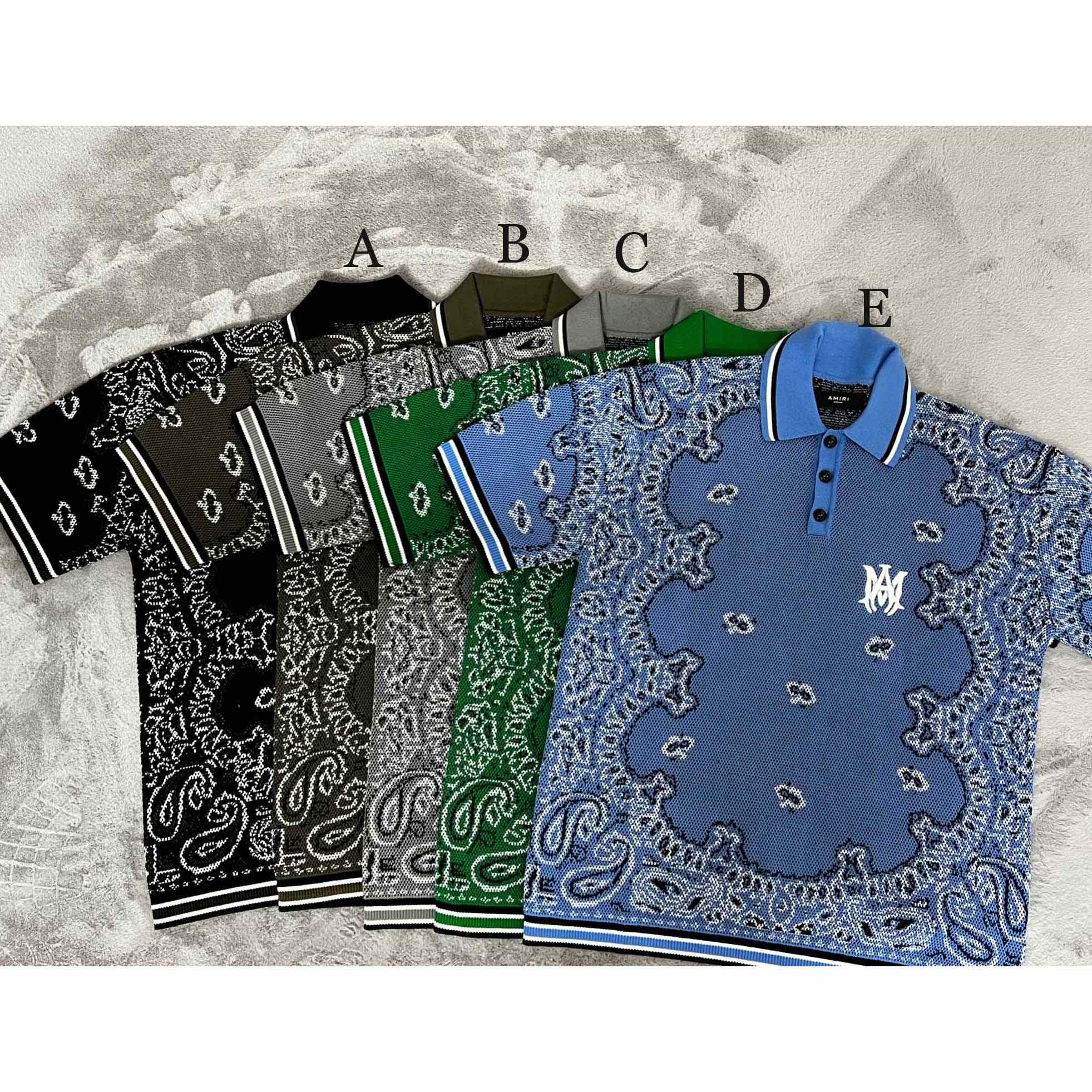 Amiri Bandana Polo - DesignerGu