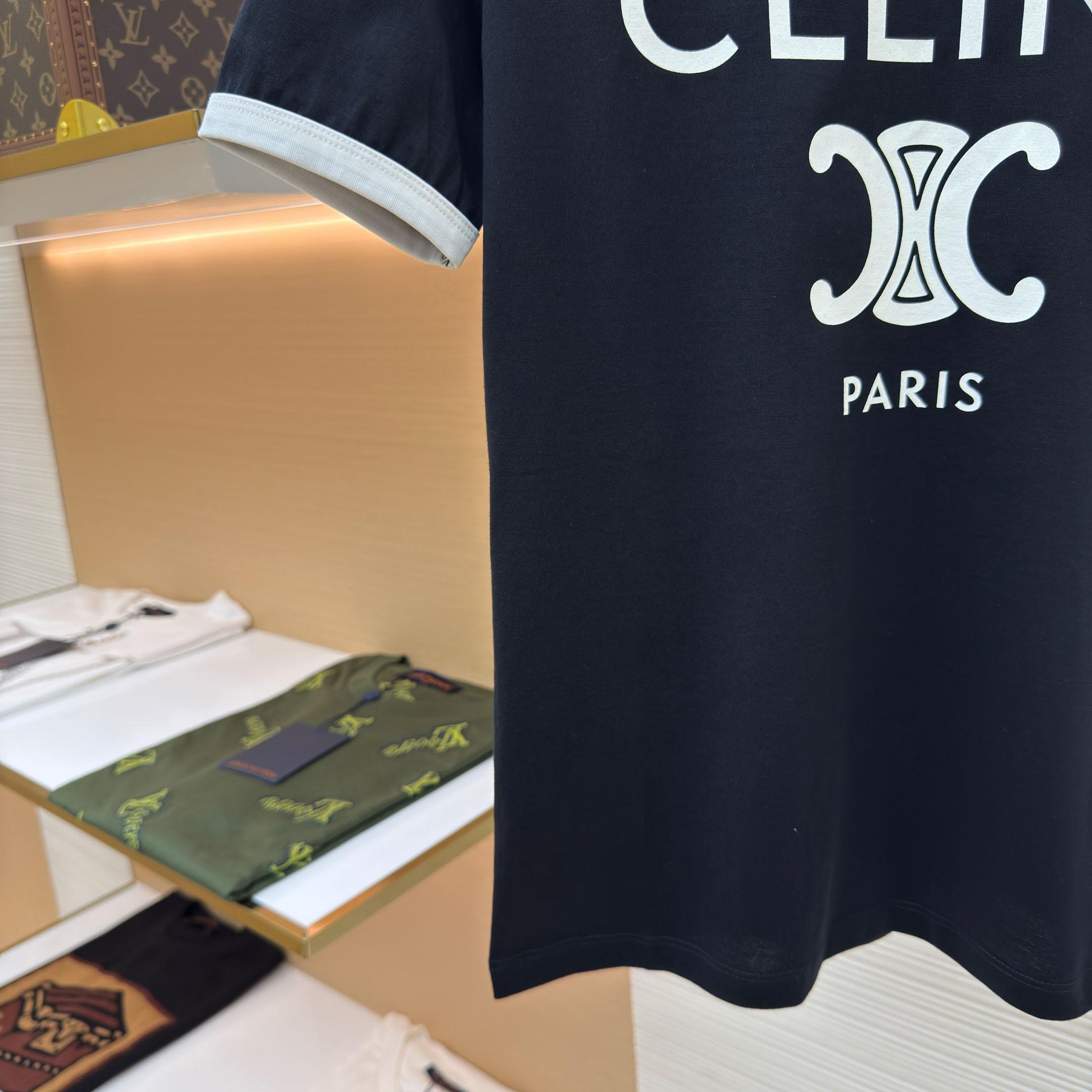 celine Paris T-shirt In Cotton Jersey - DesignerGu