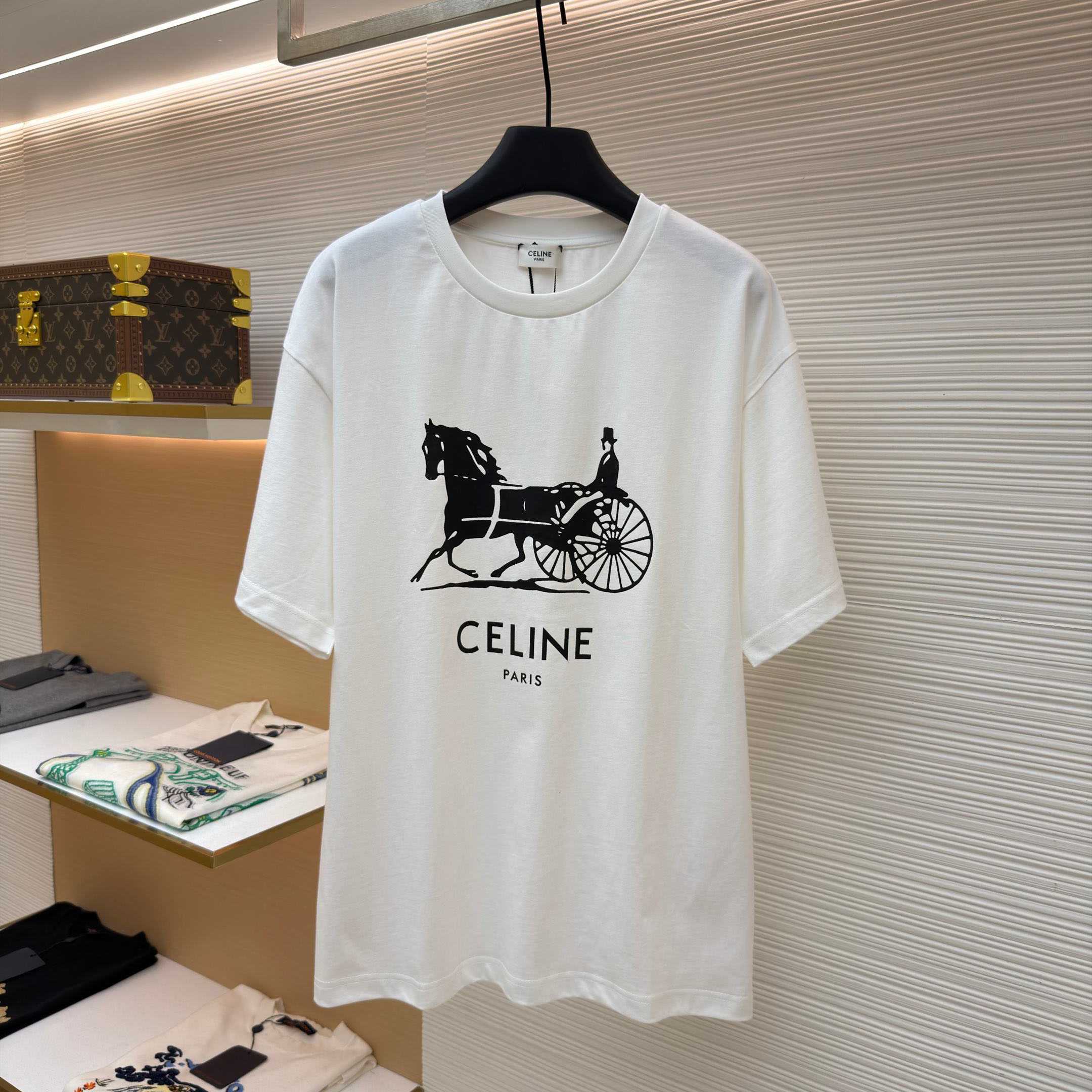 Celine T-shirt IN Cotton Jersey - DesignerGu