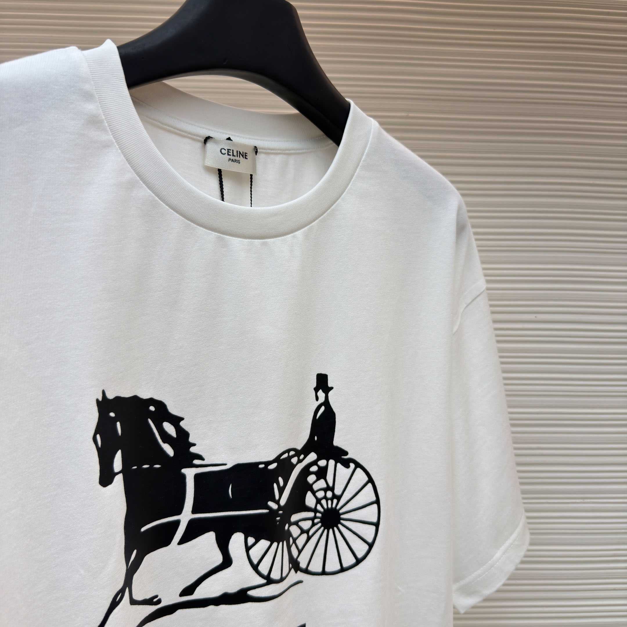 Celine T-shirt IN Cotton Jersey - DesignerGu