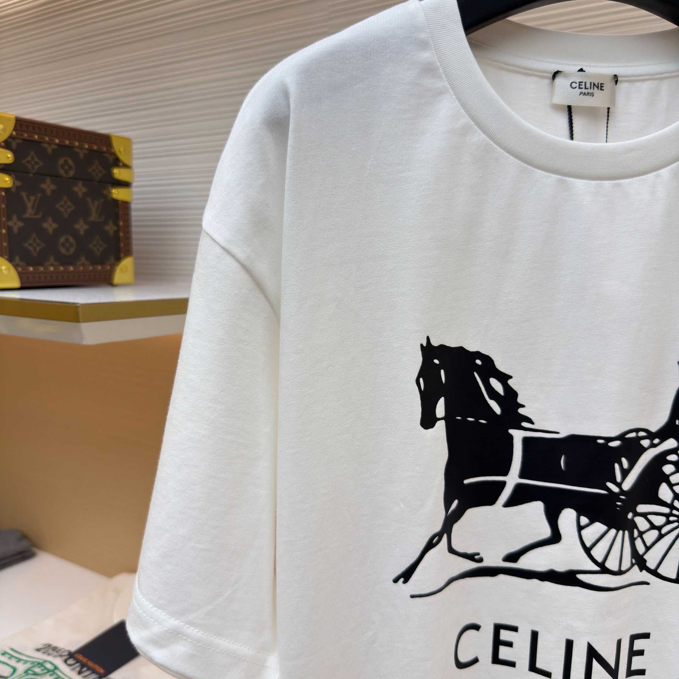 Celine T-shirt IN Cotton Jersey - DesignerGu