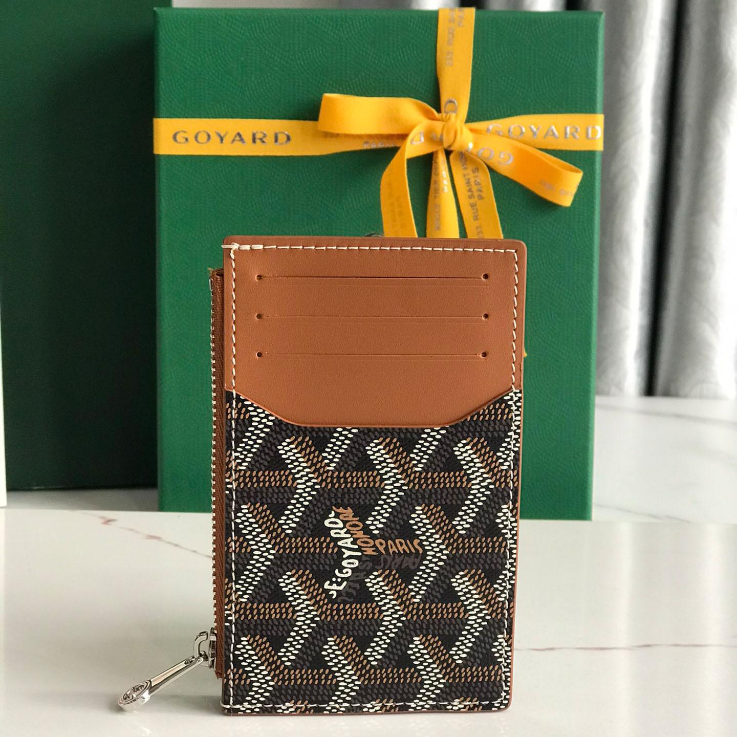 Goyard Bourbon Zipped Card Holder - DesignerGu