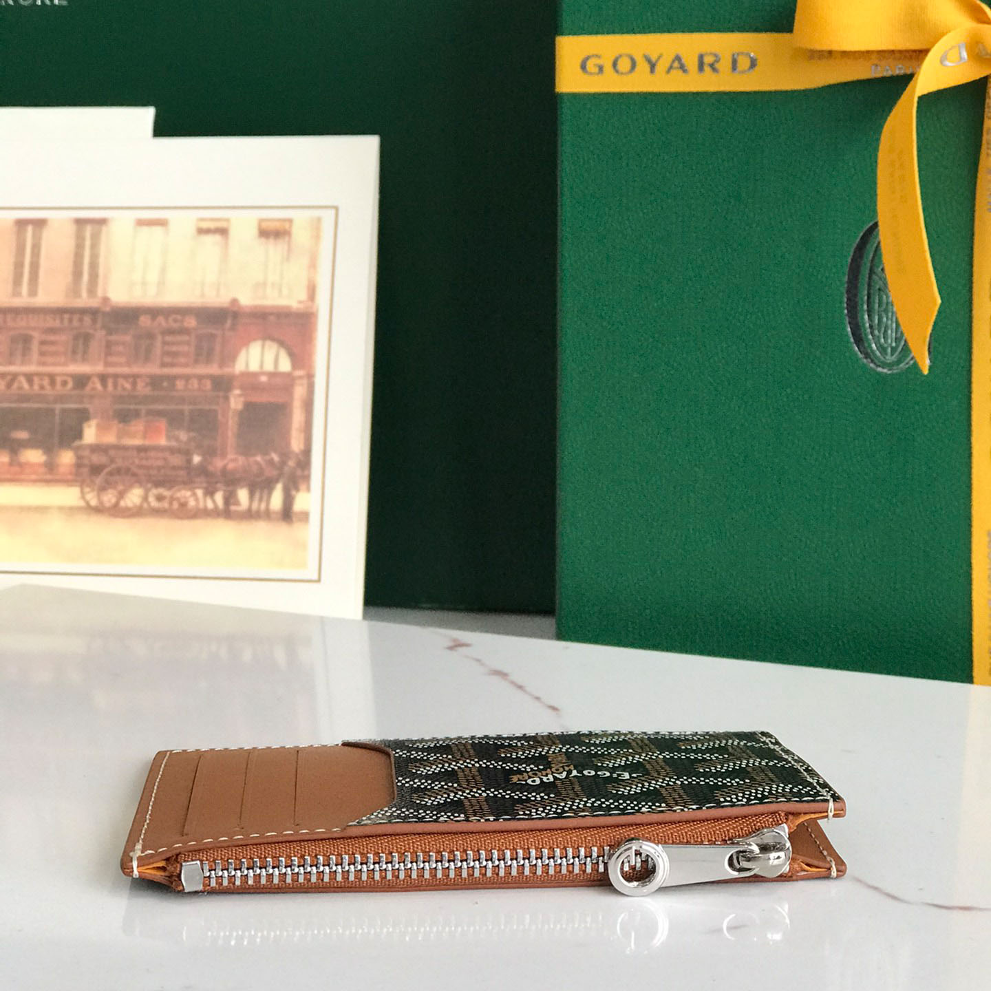 Goyard Bourbon Zipped Card Holder - DesignerGu
