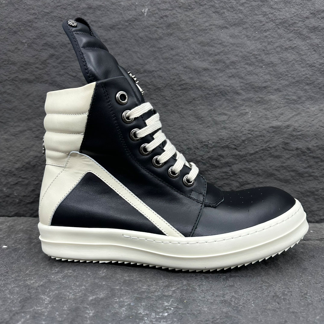 Rick Owens Chrome Hearts x Rick Owens Geobasket High 'Black' - DesignerGu