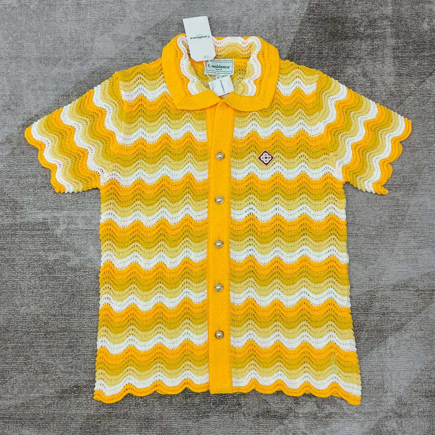 Casablanca Wavy Gradient Open Knit Shirt D009 - DesignerGu