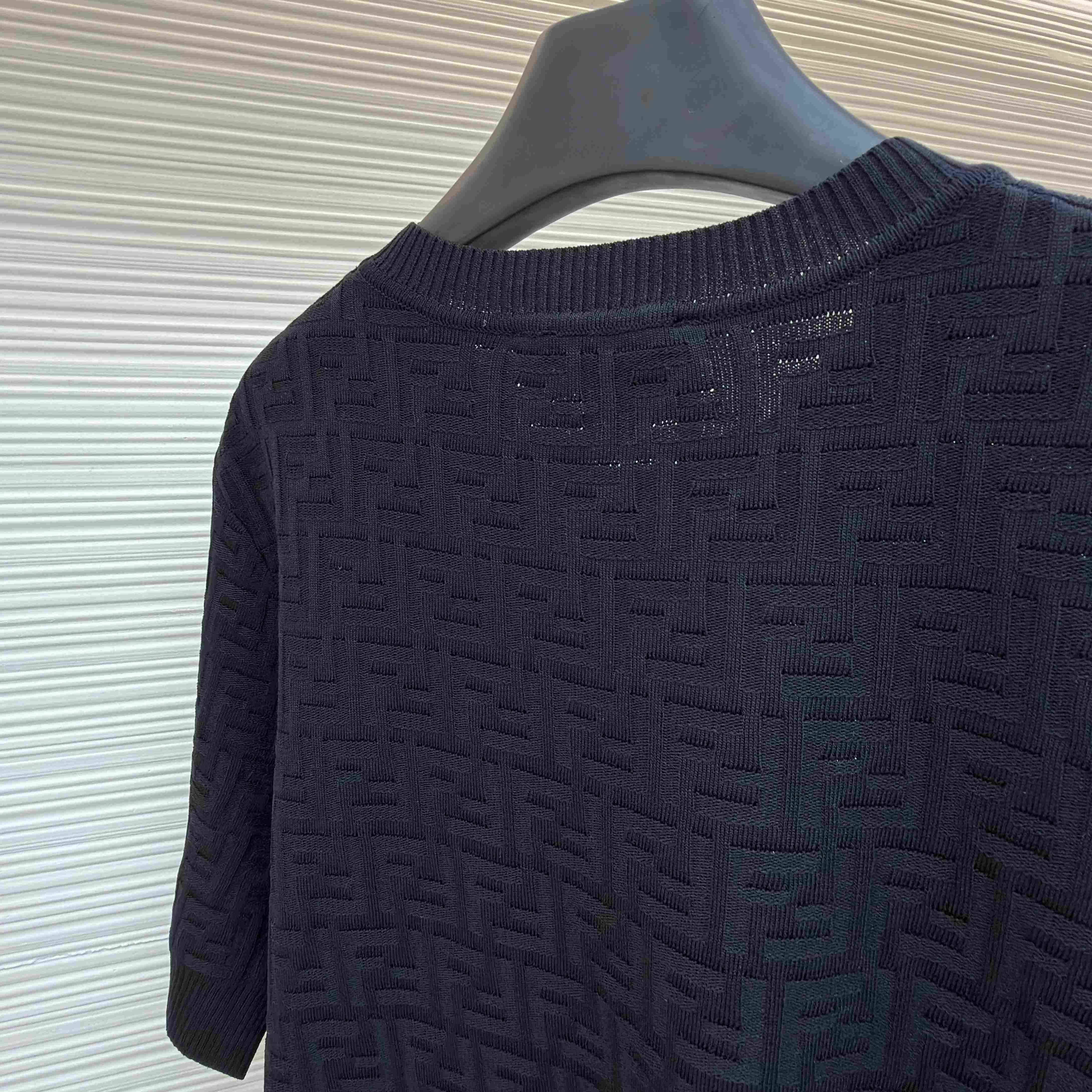 Fendi  Black FF Cotton Pullover - DesignerGu