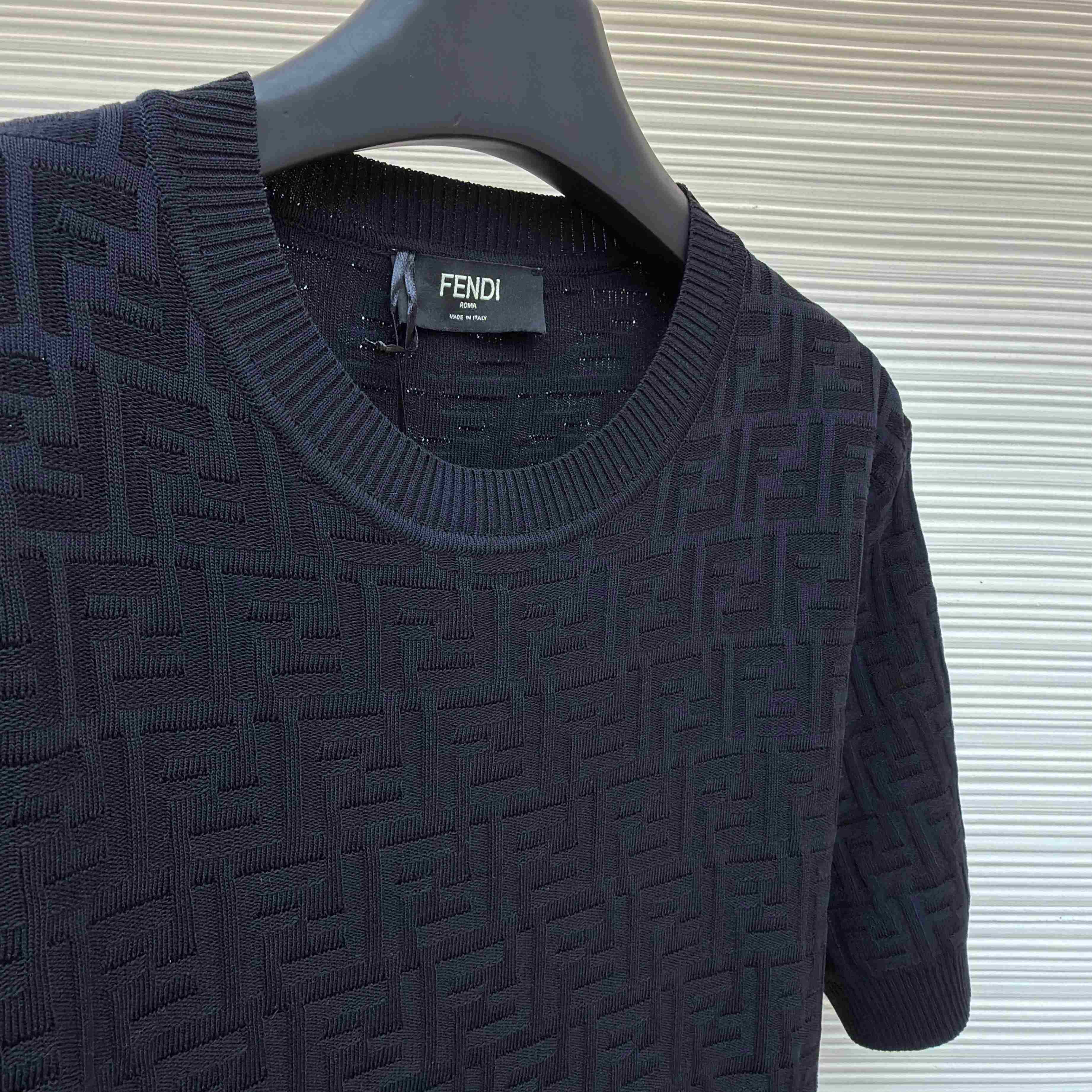 Fendi  Black FF Cotton Pullover - DesignerGu