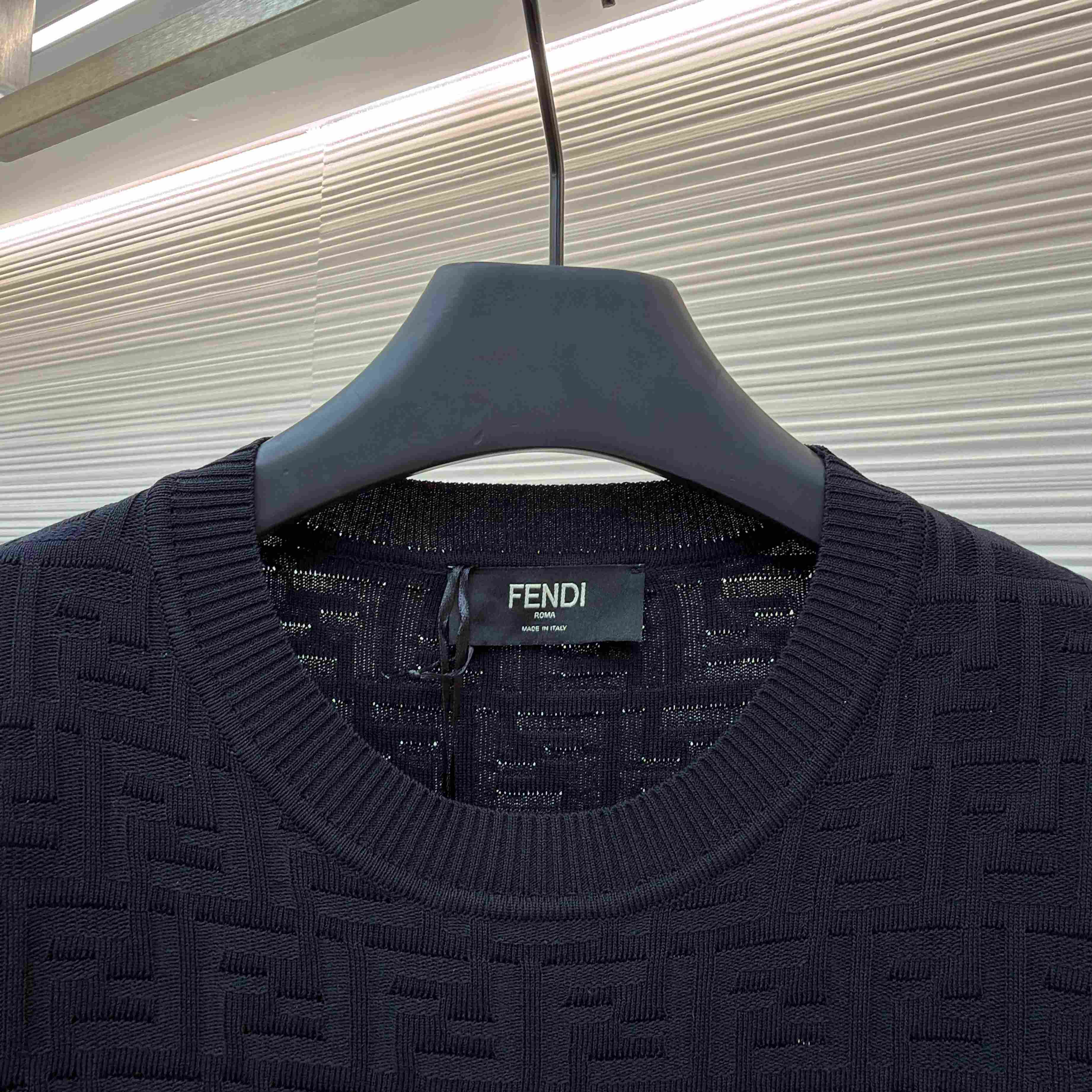 Fendi  Black FF Cotton Pullover - DesignerGu