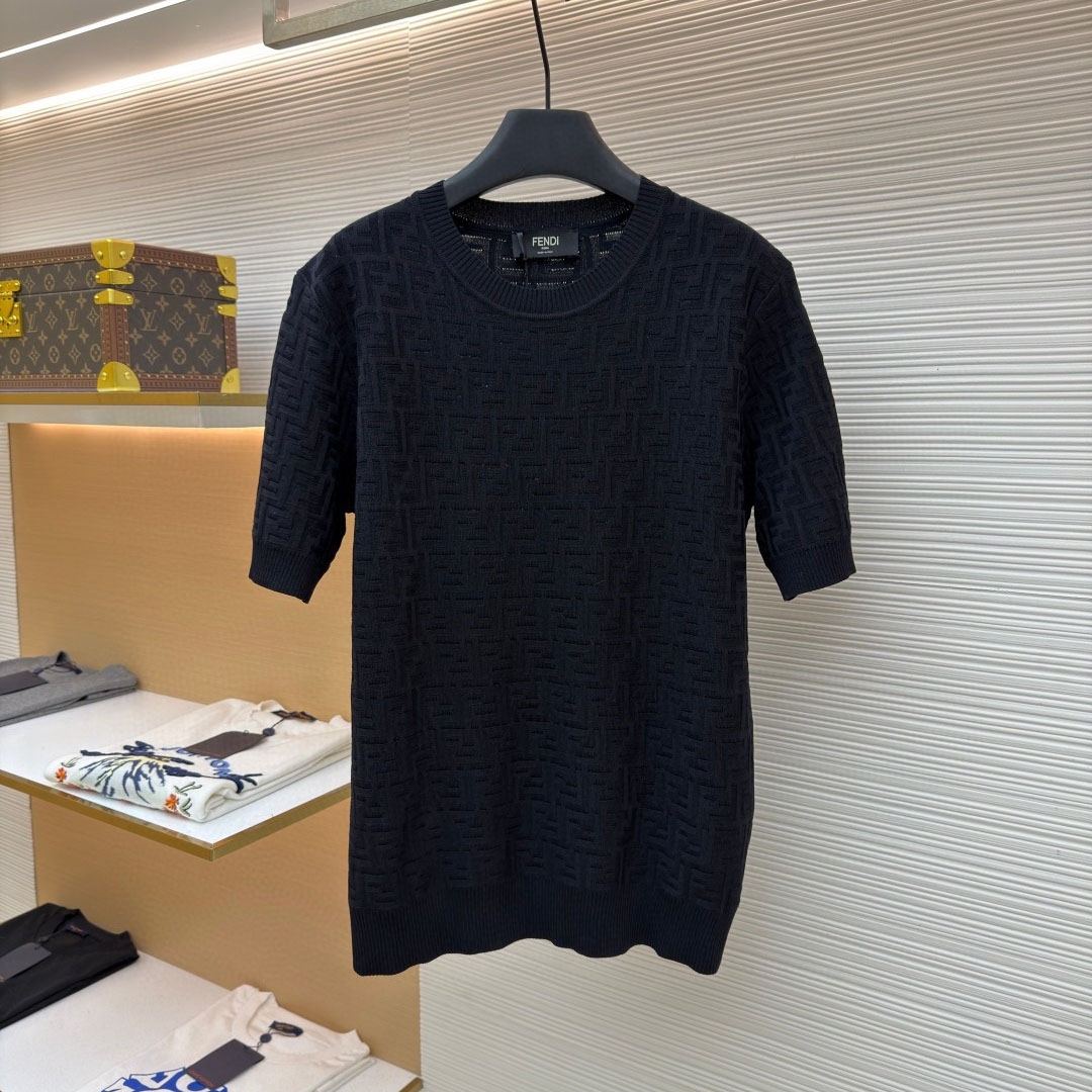 Fendi  Black FF Cotton Pullover - DesignerGu
