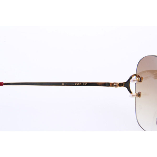 Cartier CT 4193829 Sunglasses In Gold Gradient Brown - DesignerGu