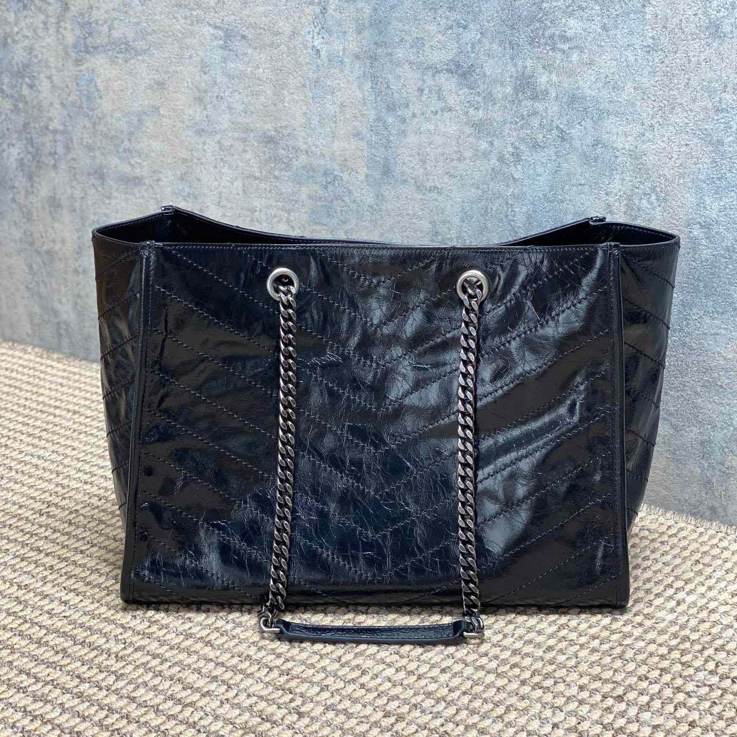 Saint Laurent Niki Textured-Leather Tote - DesignerGu