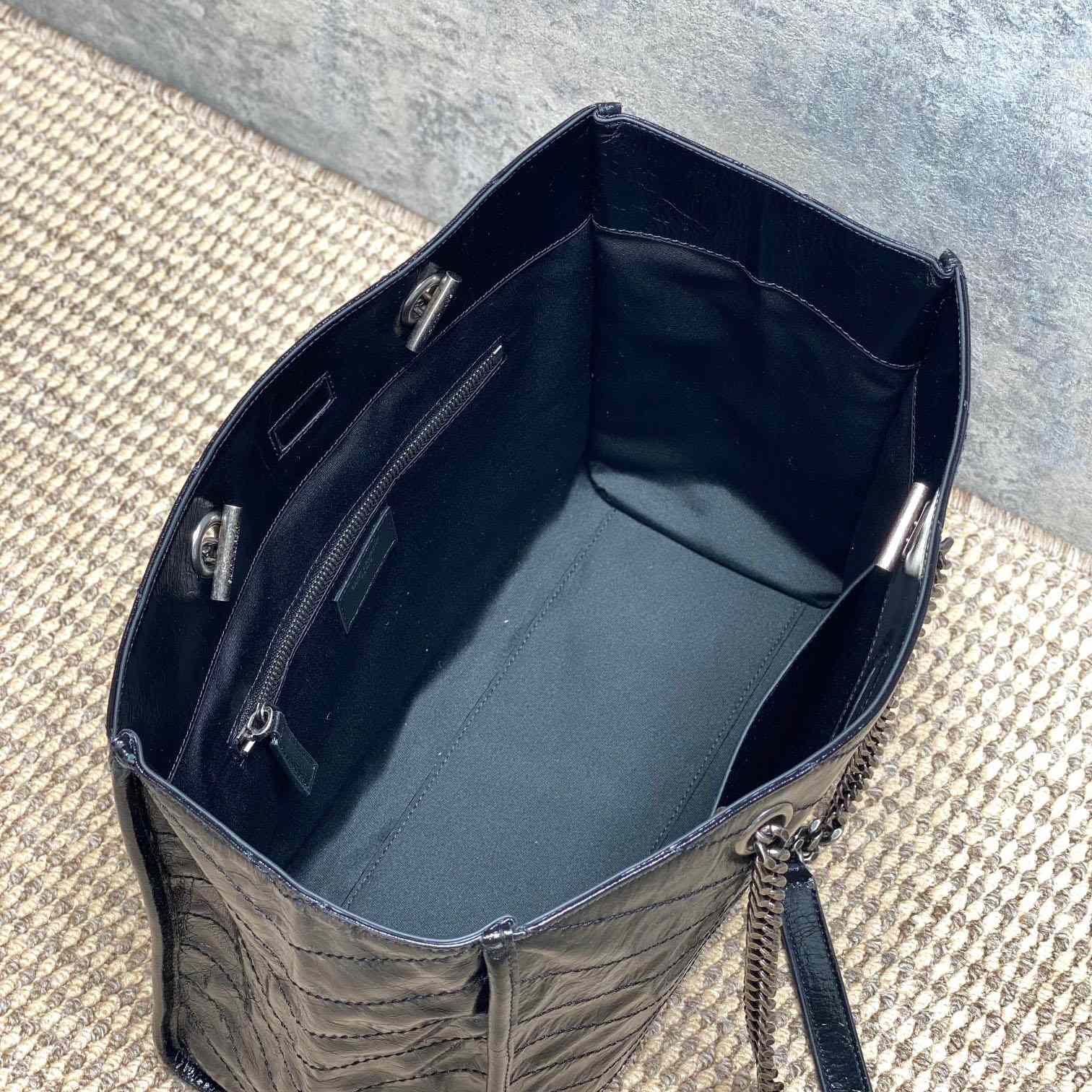 Saint Laurent Niki Textured-Leather Tote - DesignerGu