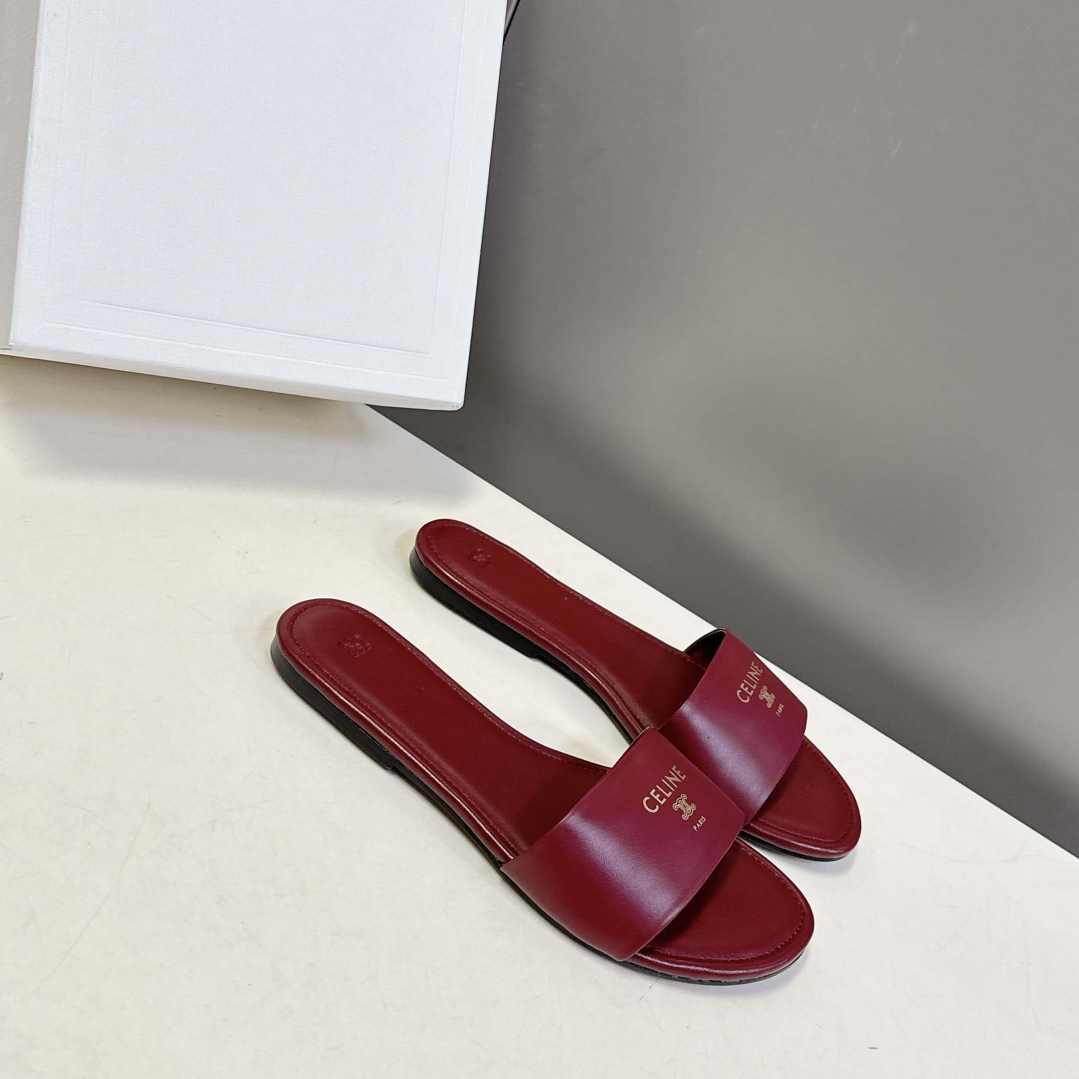 Celine Coast Mule In Lambskin - DesignerGu