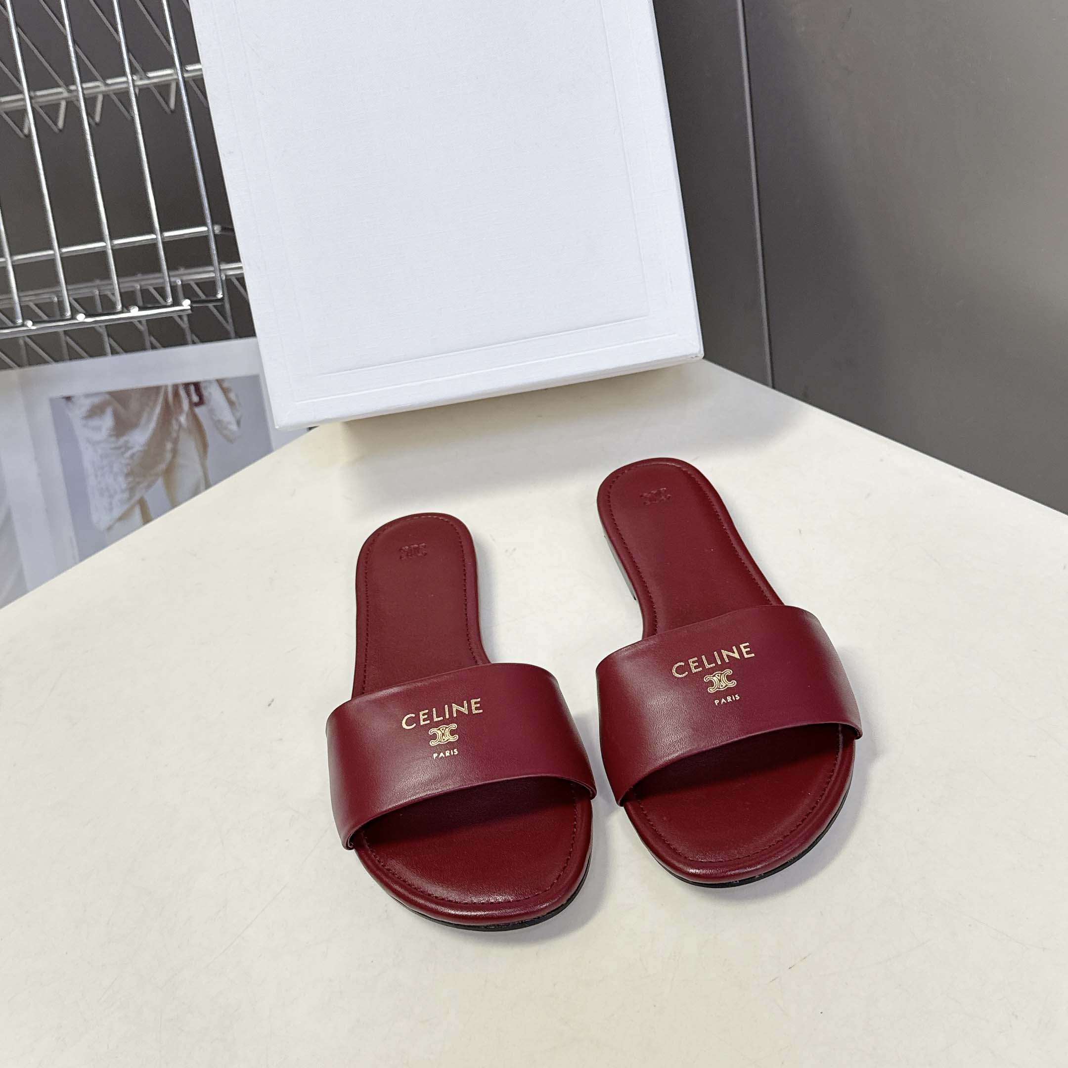 Celine Coast Mule In Lambskin - DesignerGu