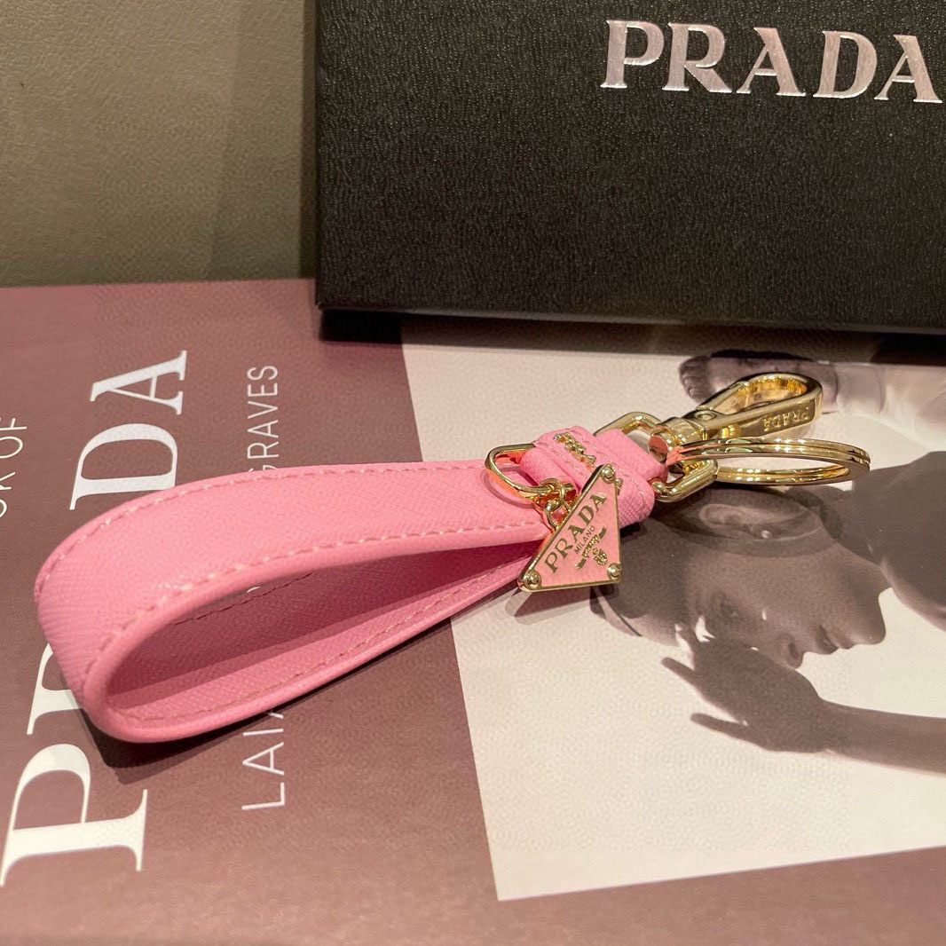 Prada Saffiano Leather Keychain - DesignerGu