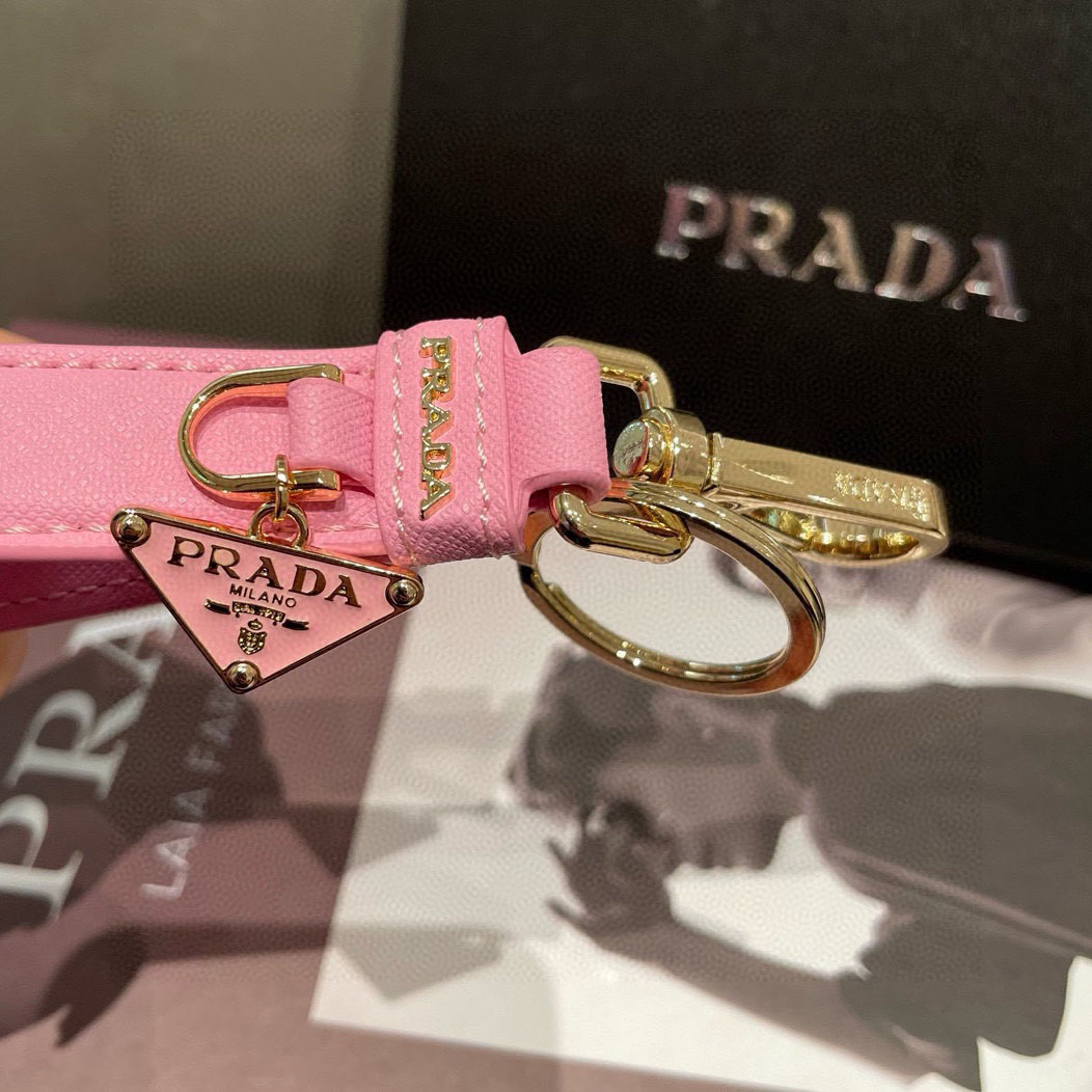 Prada Saffiano Leather Keychain - DesignerGu