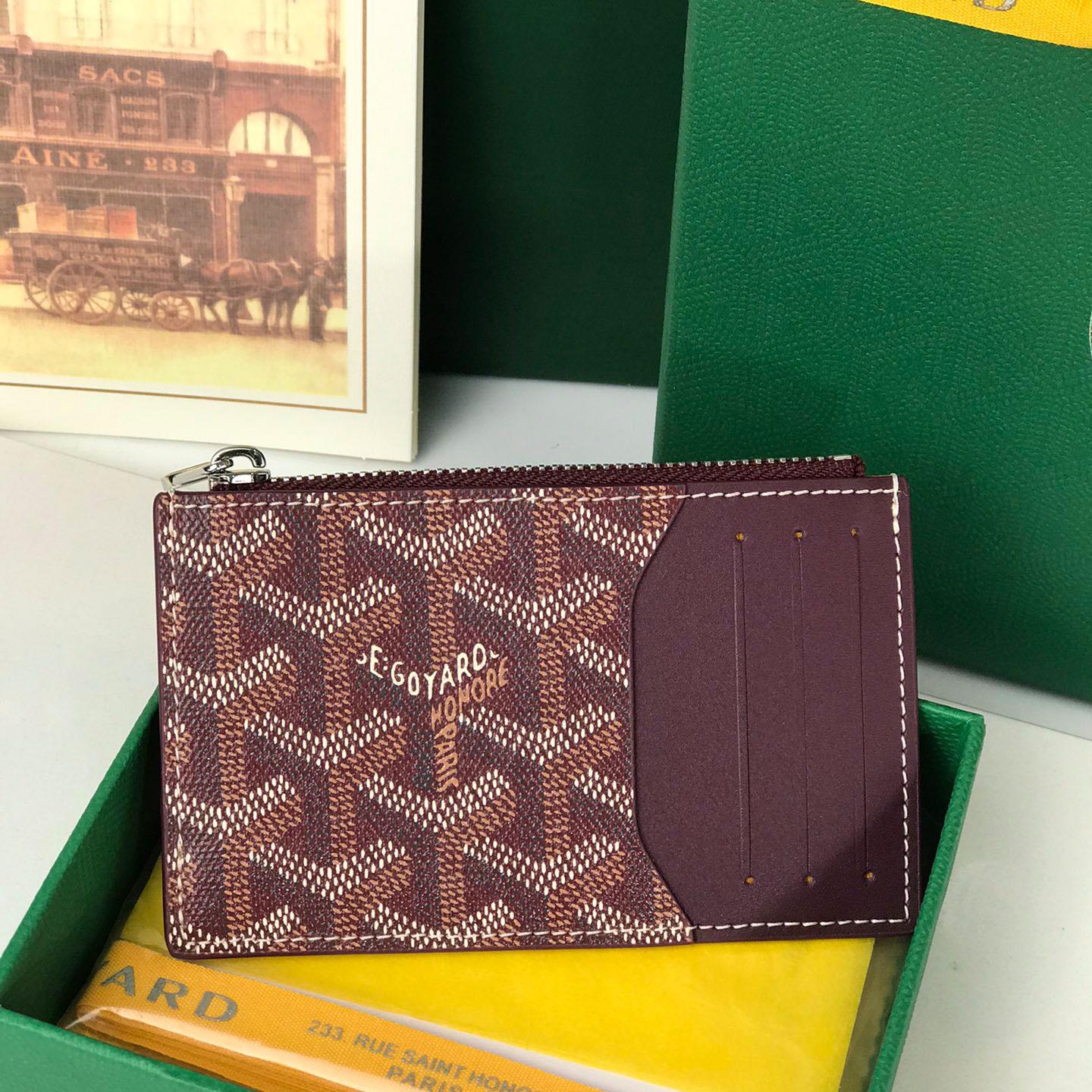Goyard Bourbon Zipped Card Holder - DesignerGu