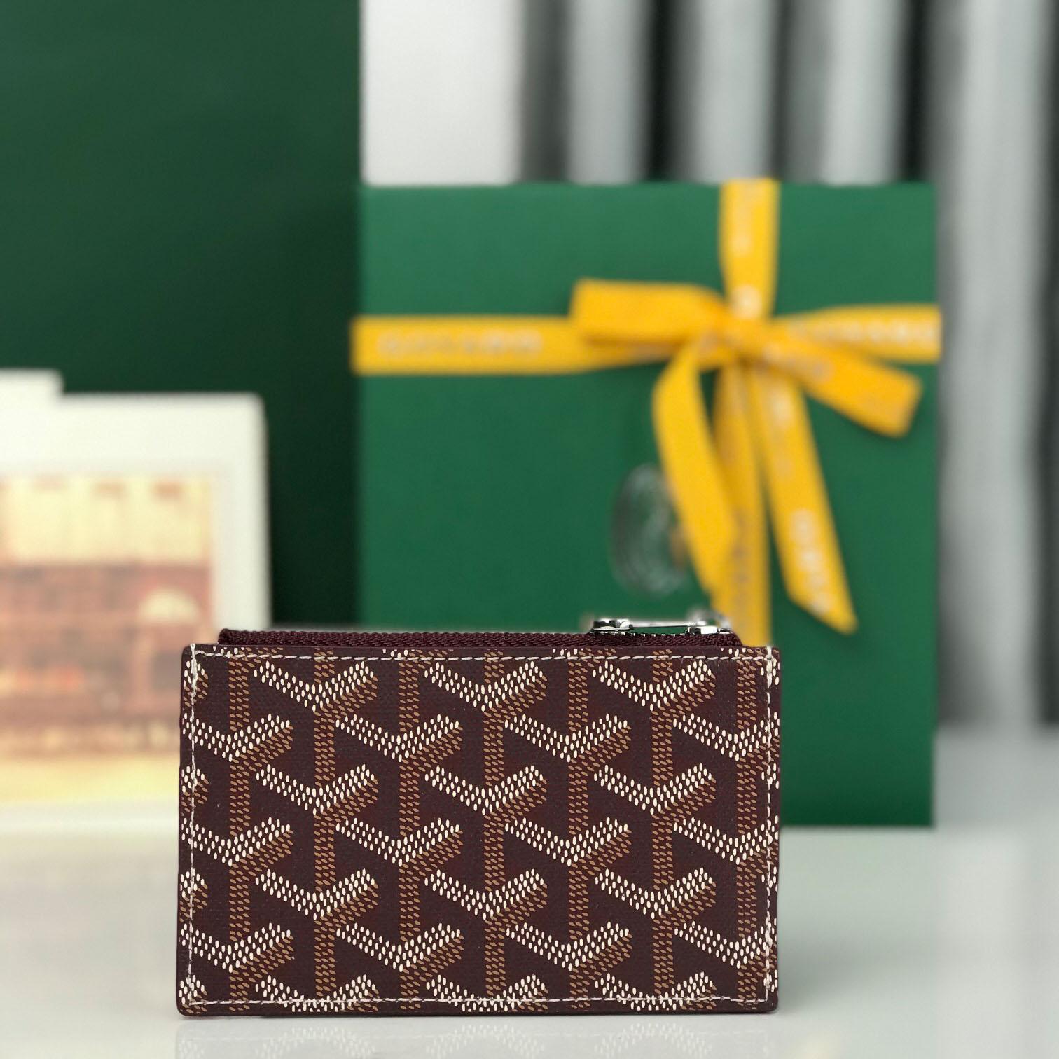 Goyard Bourbon Zipped Card Holder - DesignerGu