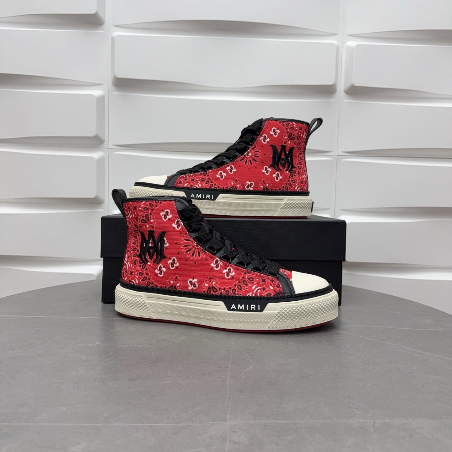 Amiri M.A. Logo Court High 'Bandana - Red' - DesignerGu