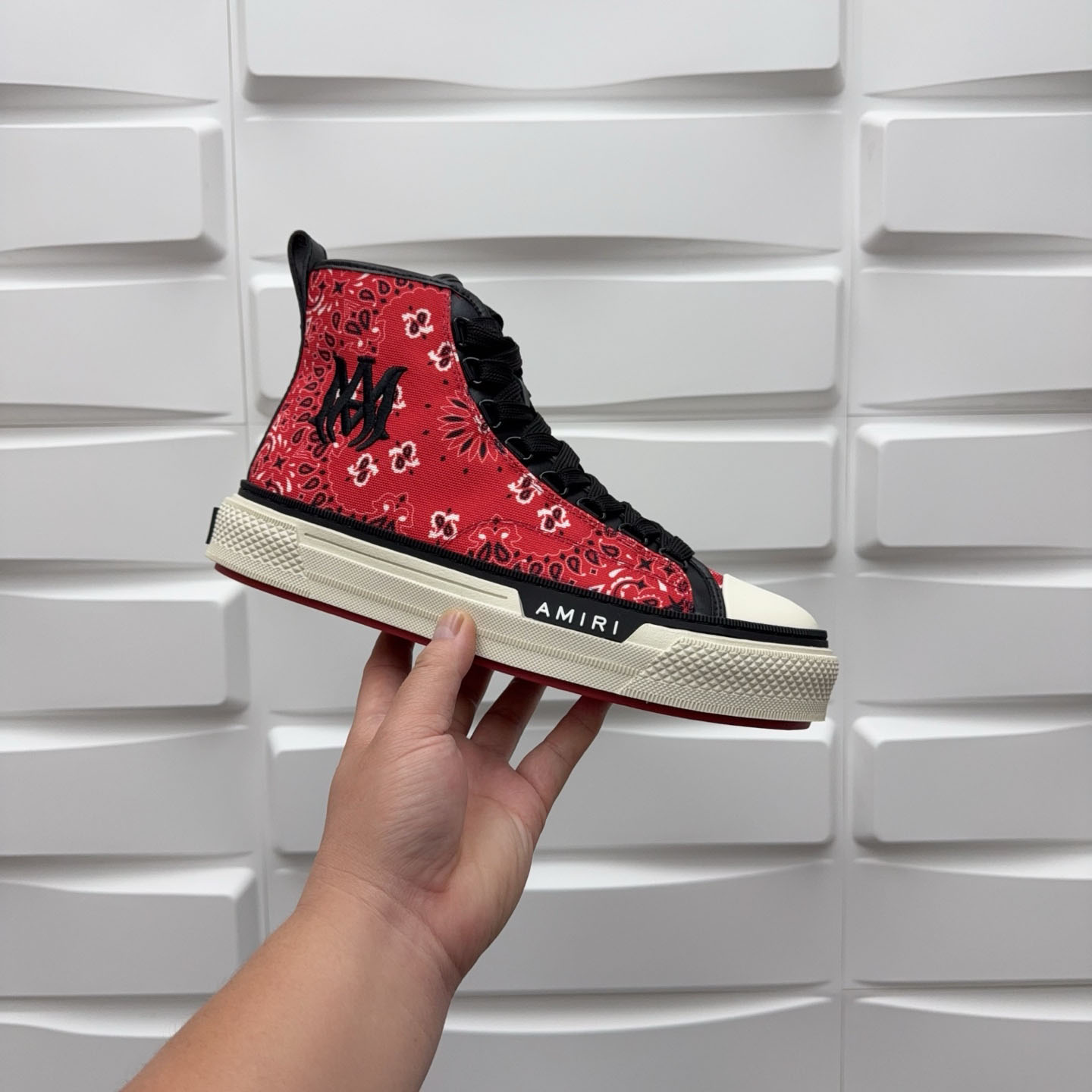 Amiri M.A. Logo Court High 'Bandana - Red' - DesignerGu