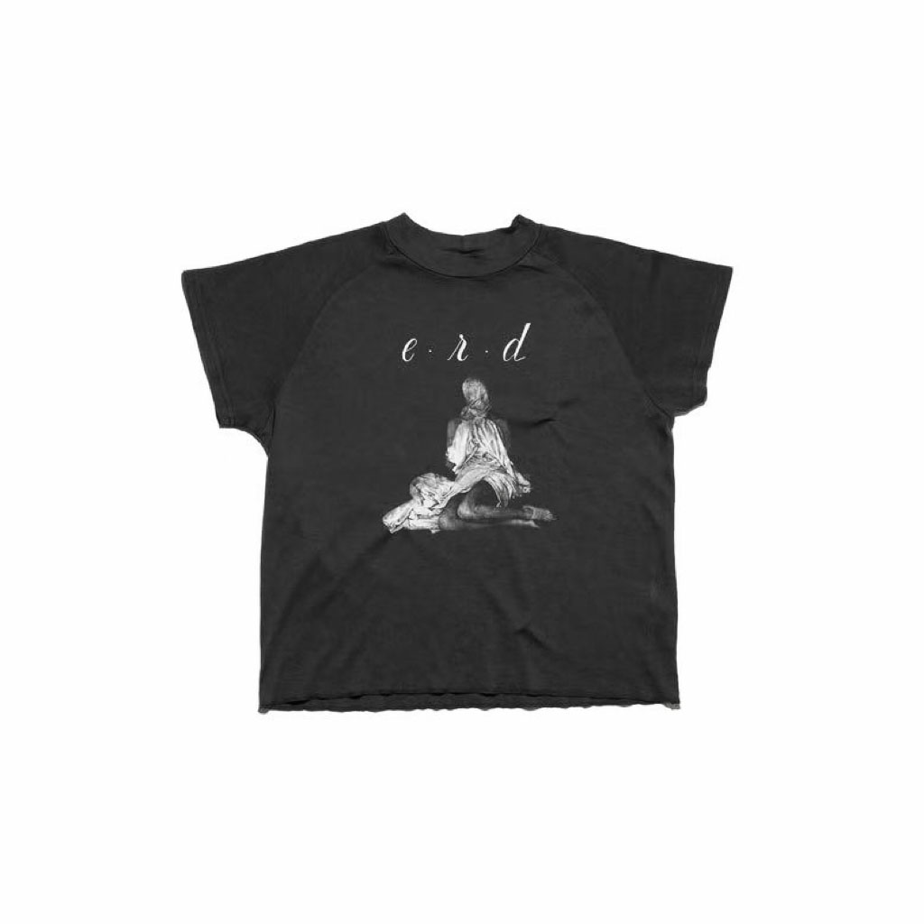 Enfants Riches Déprimés Woman In Sheet Raglan T-Shirt 'Faded Black' - DesignerGu