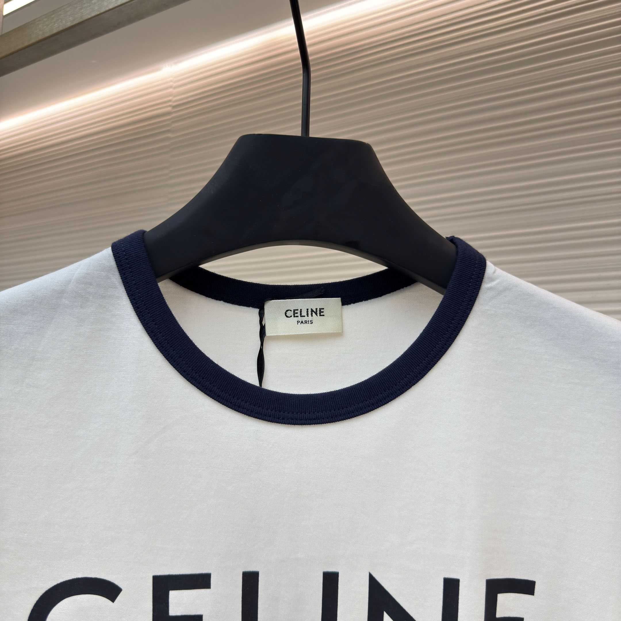 celine Paris T-shirt In Cotton Jersey - DesignerGu