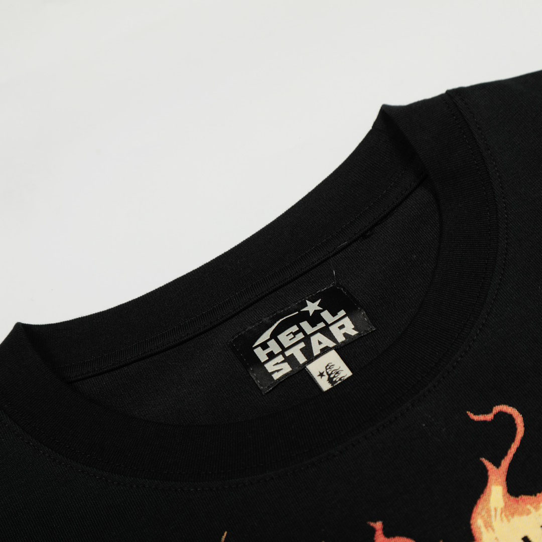 Hellstar Inner Peace Fire Tee 'Black' - DesignerGu