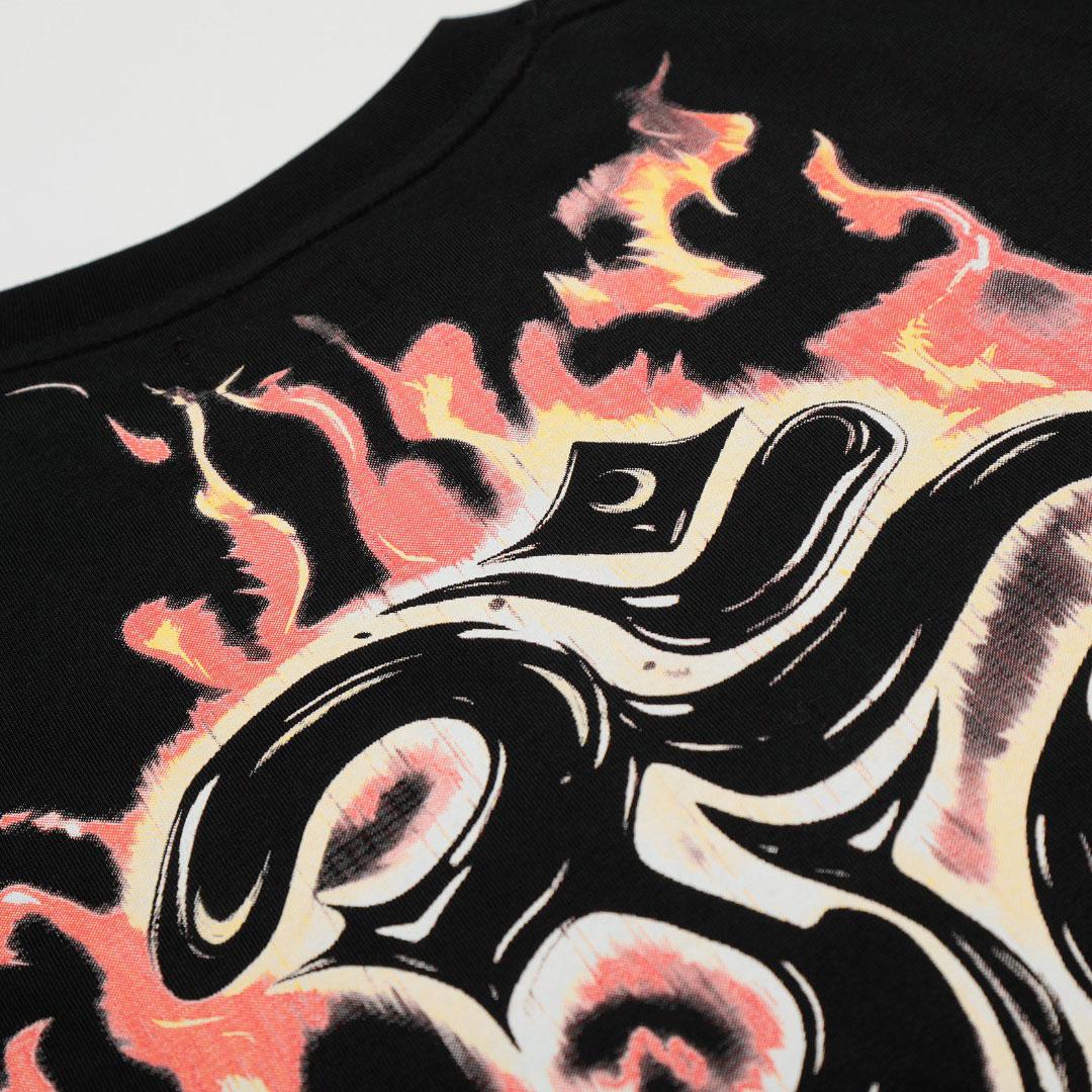 Hellstar Inner Peace Fire Tee 'Black' - DesignerGu