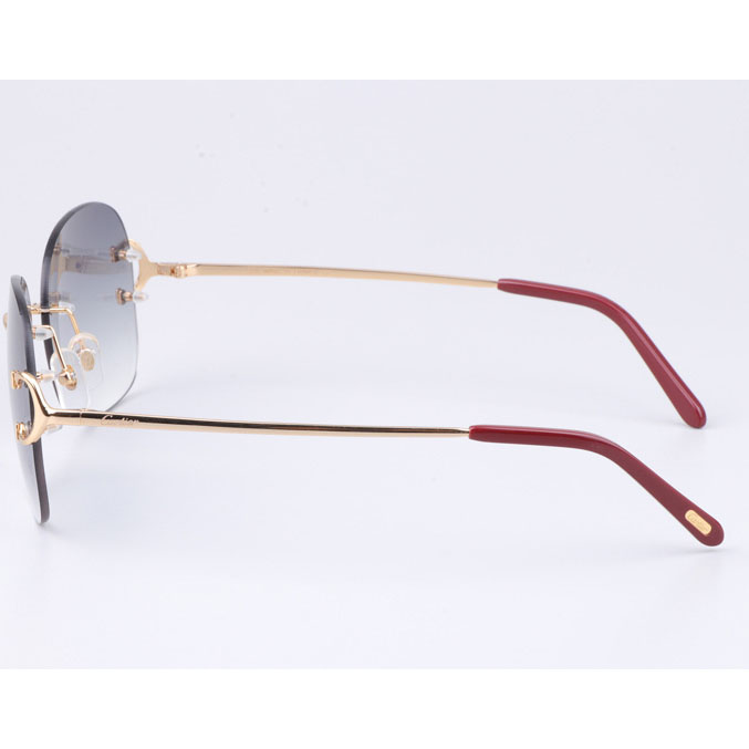 Cartier CT 4193829 Sunglasses Gold Gradient Gray - DesignerGu