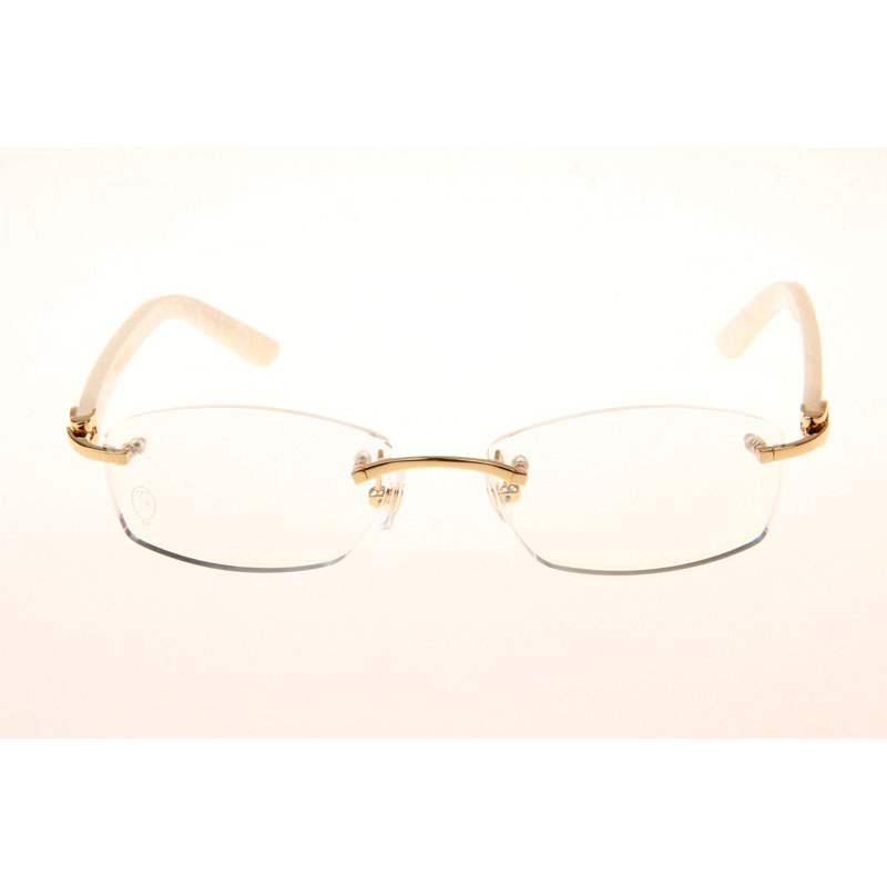 Cartier CT 5952143 Eyeglasses In Gold White - DesignerGu