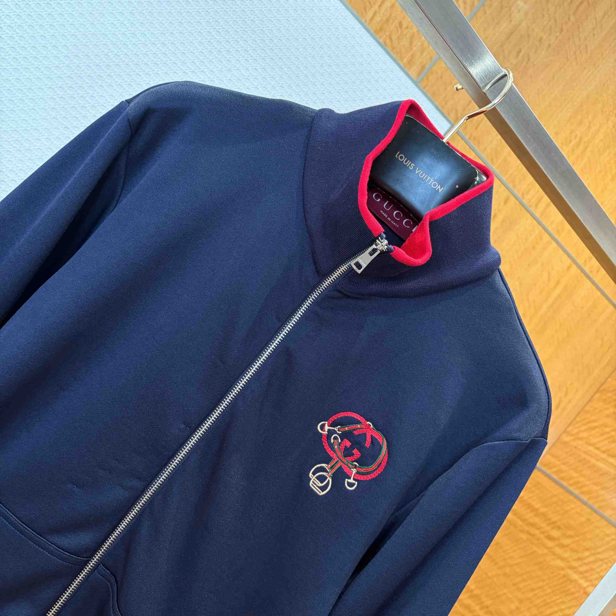 Gucci Technical Jersey Zip Jacket With Embroidery - DesignerGu