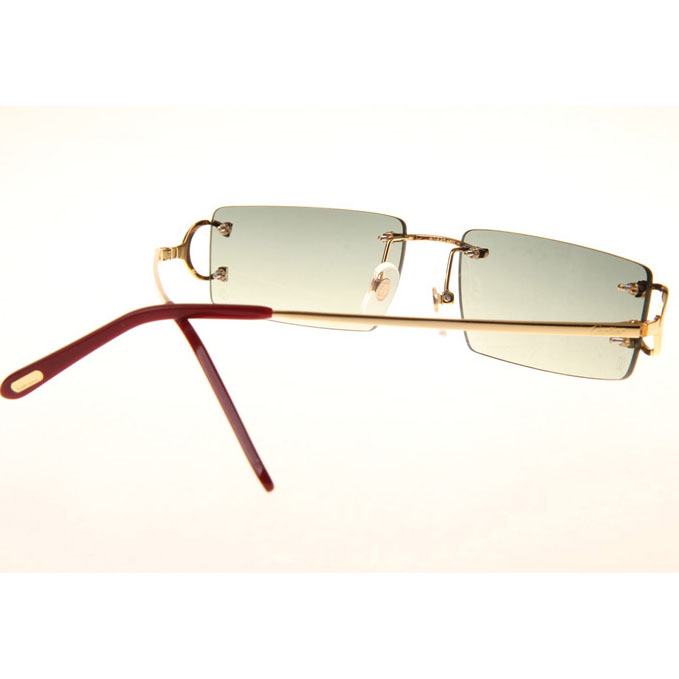 Cartier CT 4193830 Sunglasses In Gold Gradient Green - DesignerGu