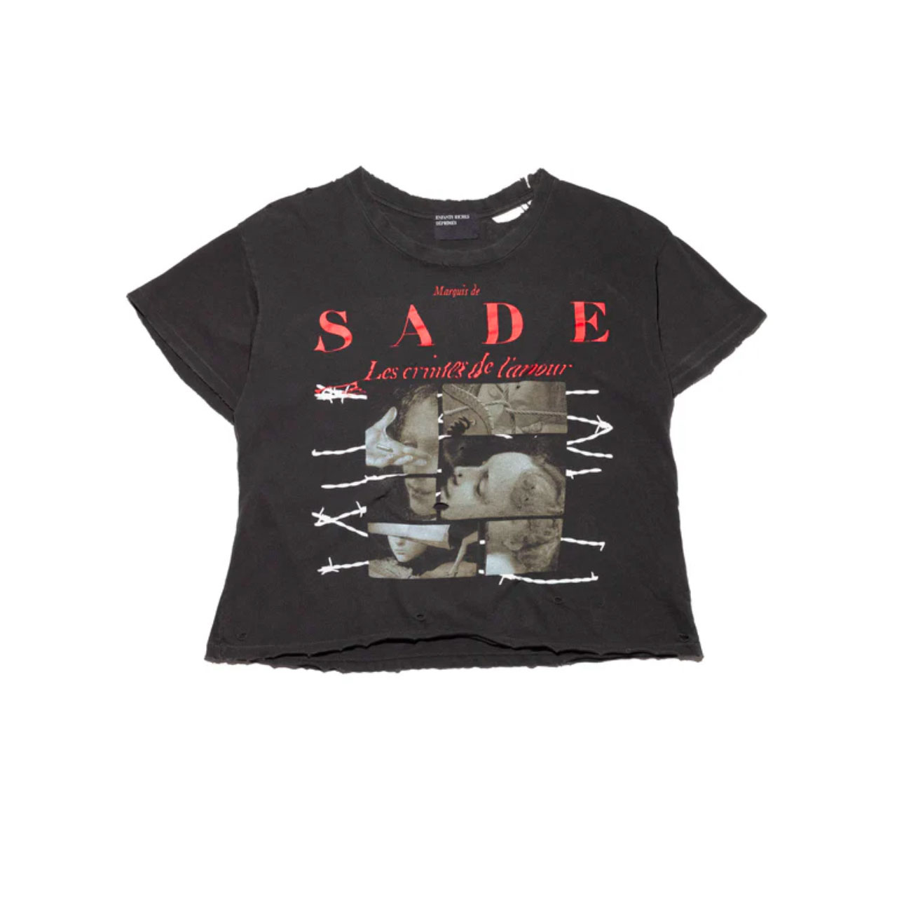 Enfants Riches Déprimés Les Crimes De L'aMour T-Shirt 'Thrashed Black' - DesignerGu