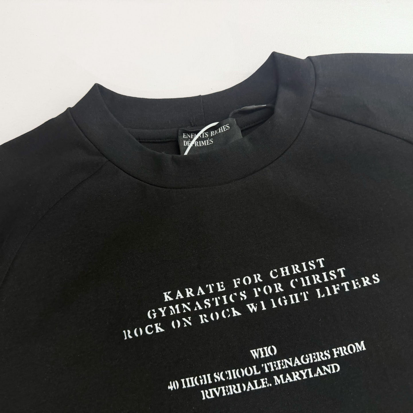 Enfants Riches Déprimés Karate For Jesus Raglan T-Shirt - DesignerGu