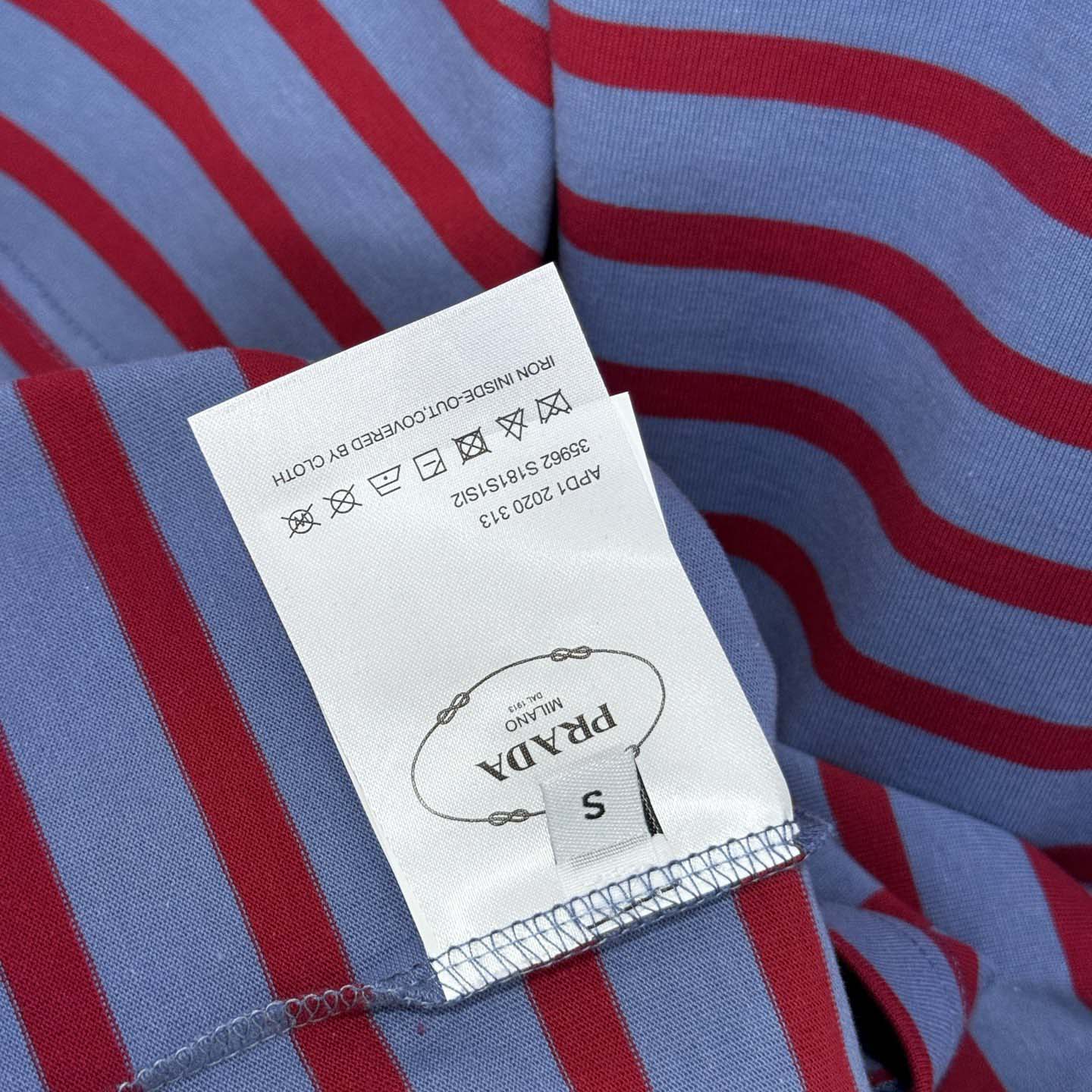 Prada Oversized Striped Jersey T-shirt - DesignerGu