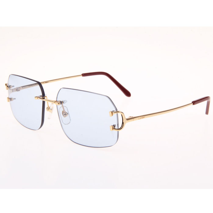 Cartier CT 4193833 Sunglasses In Gold Blue - DesignerGu