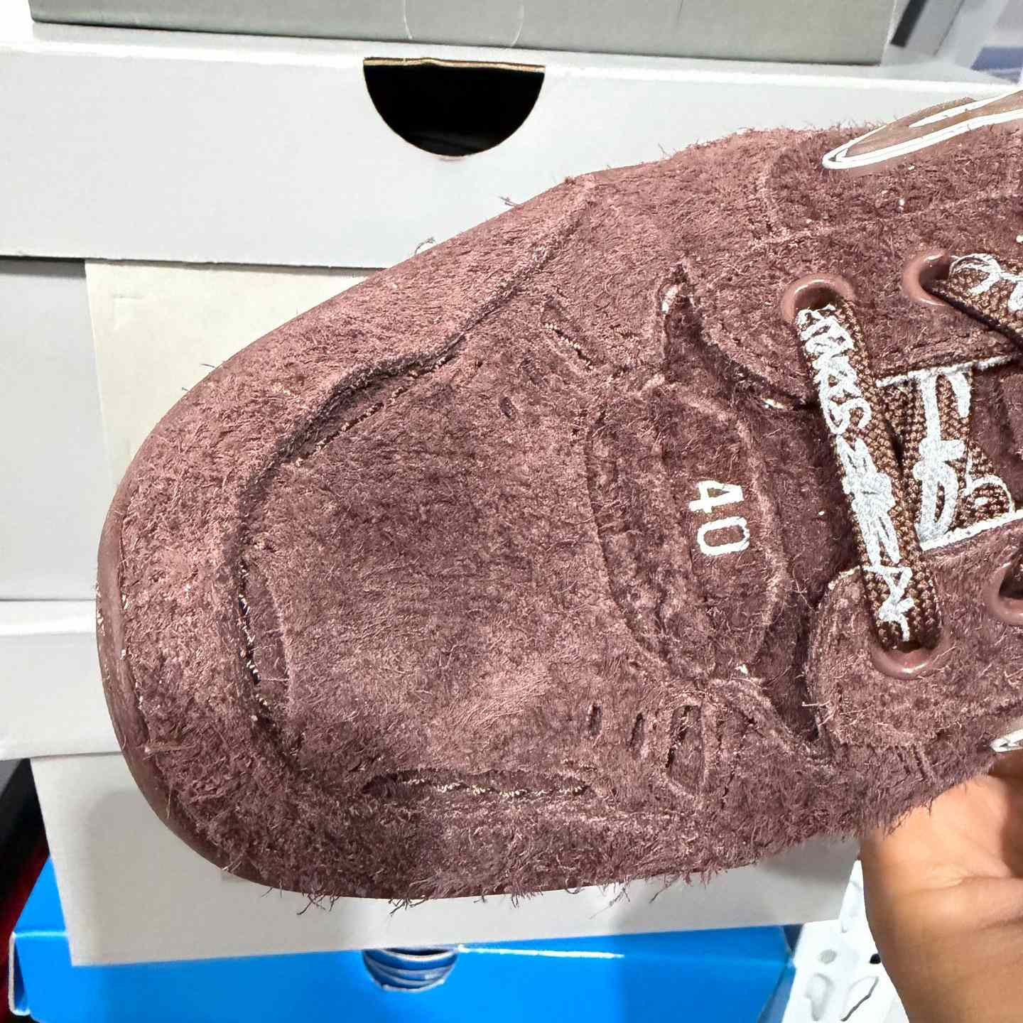 Balenciaga Hamptons Sneaker In Dark Brown And Beige Brushed Suede Cowskin - DesignerGu