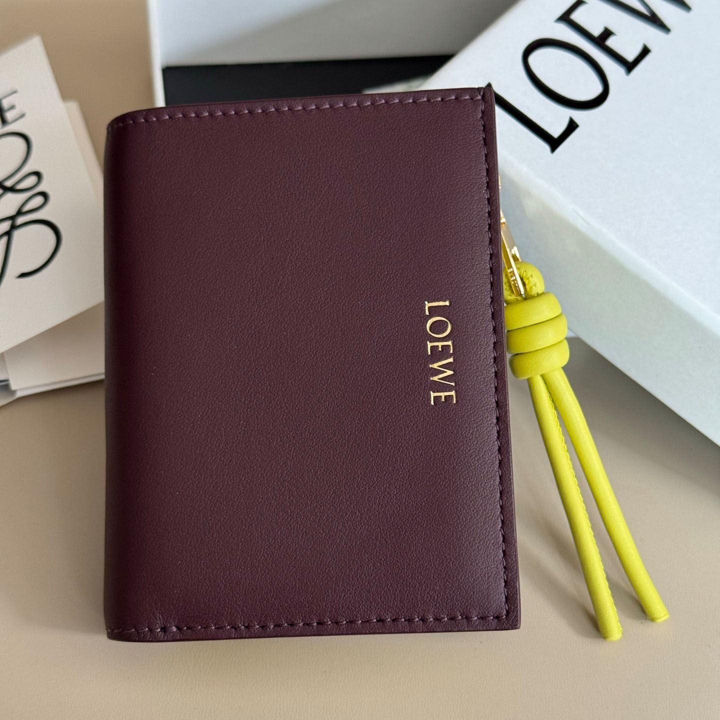 Loewe Knot Compact Wallet - DesignerGu