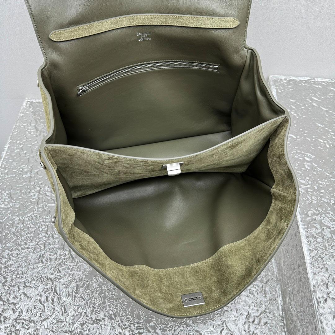 Balenciaga  Rodeo Handbag Medium In Khaki - DesignerGu
