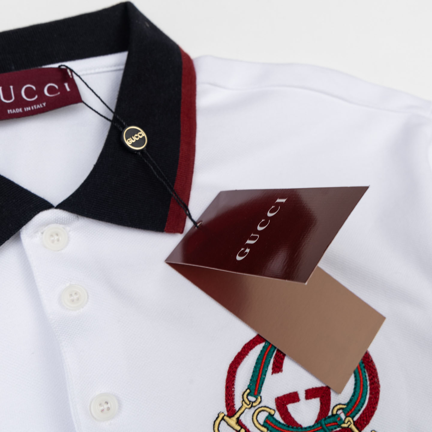 Gucci Cotton Piquet Polo Shirt With Embroidery - DesignerGu