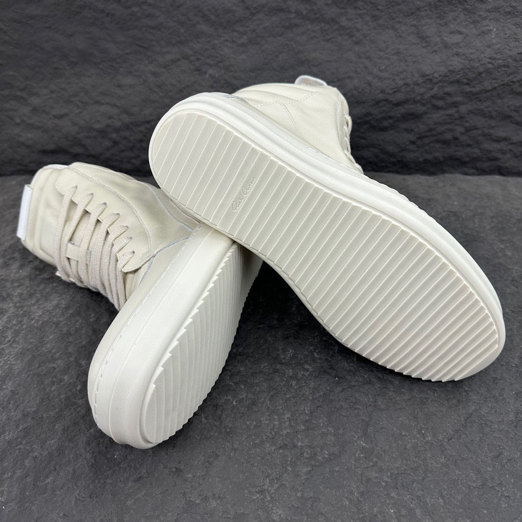 Rick Owens Geobasket High 'Milk' - DesignerGu