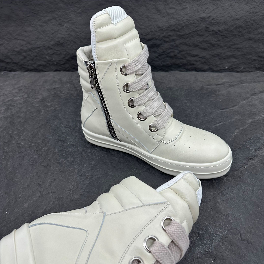 Rick Owens Geobasket High 'Milk' - DesignerGu