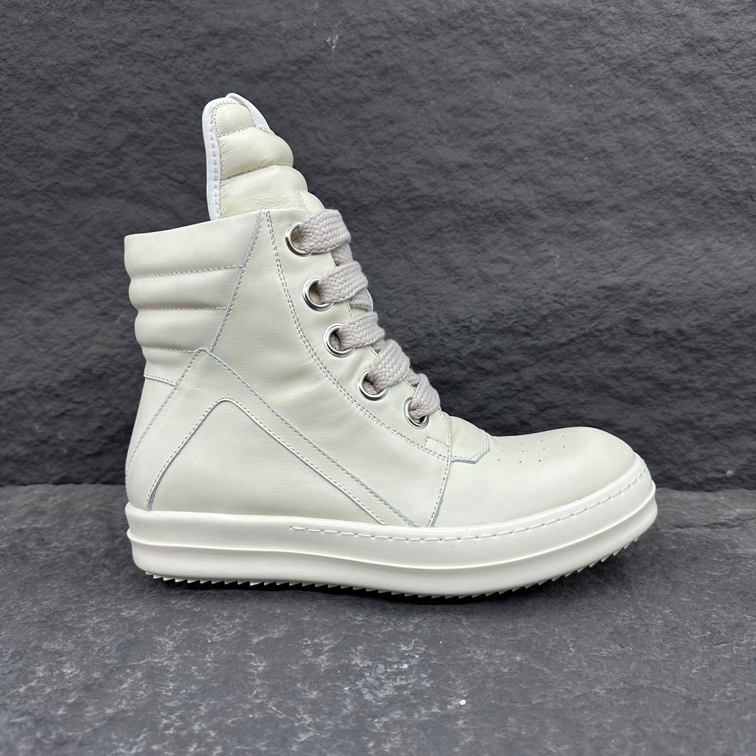 Rick Owens Geobasket High 'Milk' - DesignerGu