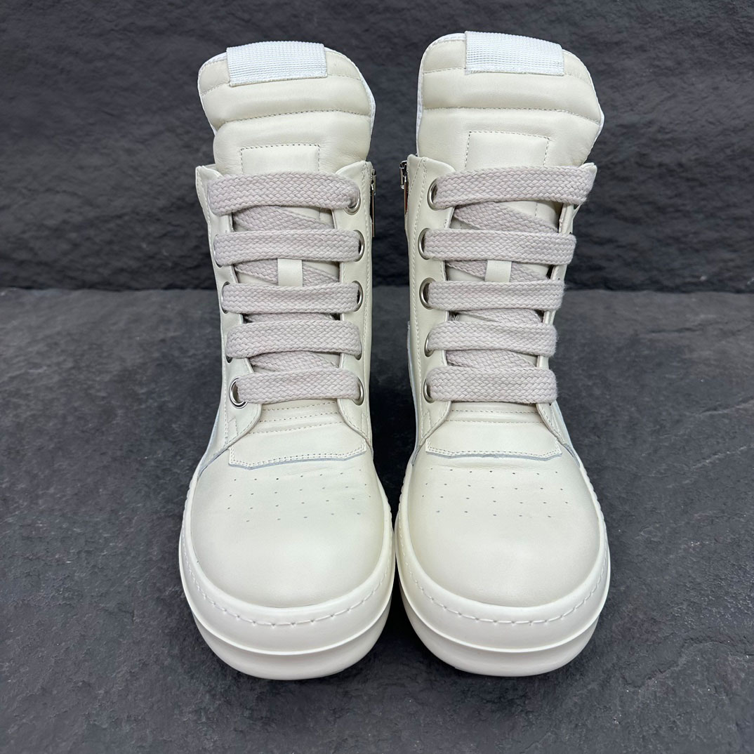 Rick Owens Geobasket High 'Milk' - DesignerGu