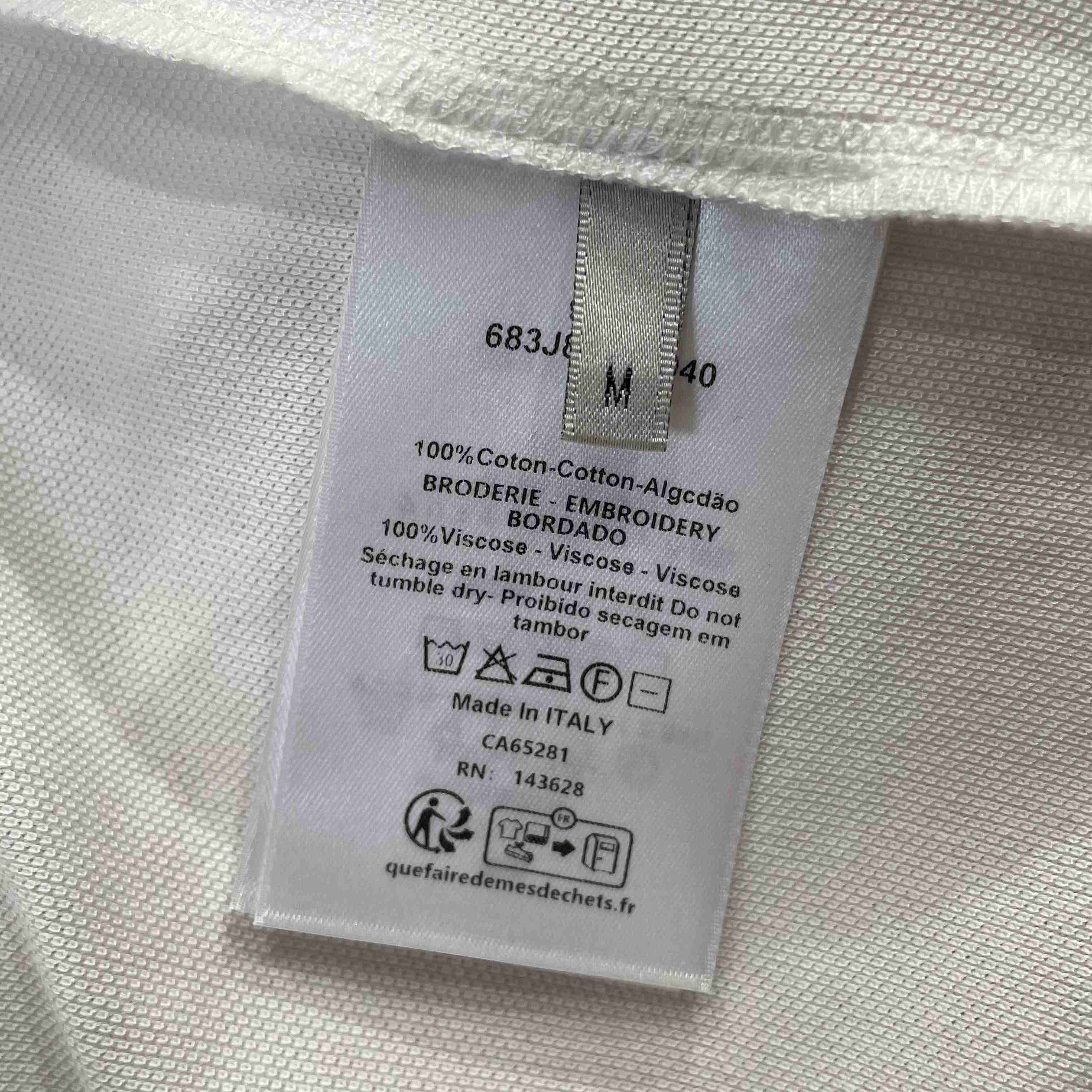 Dior Polo Shirt White Cotton Piqué - DesignerGu