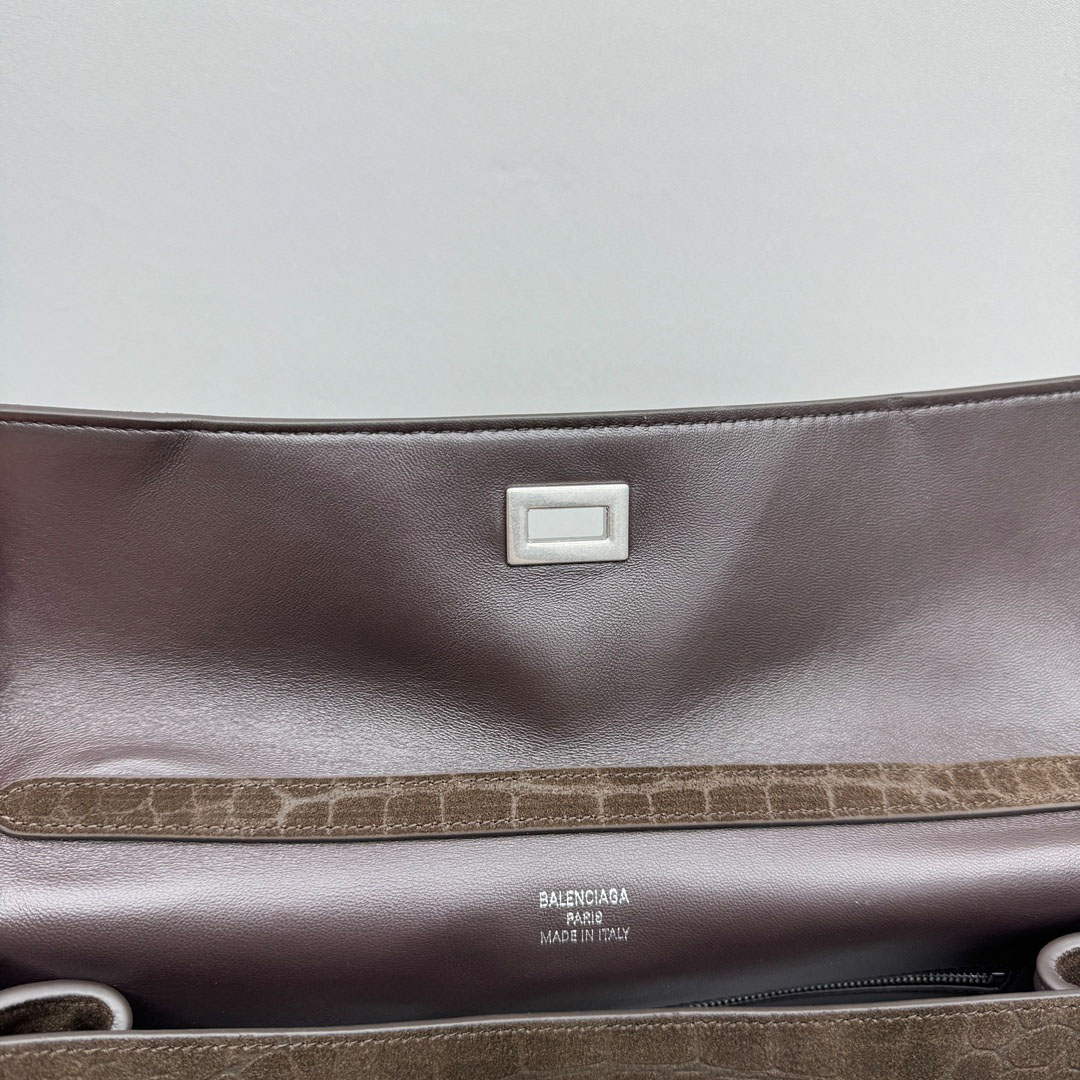 Balenciaga Rodeo Handbag Medium In Dark Brown - DesignerGu