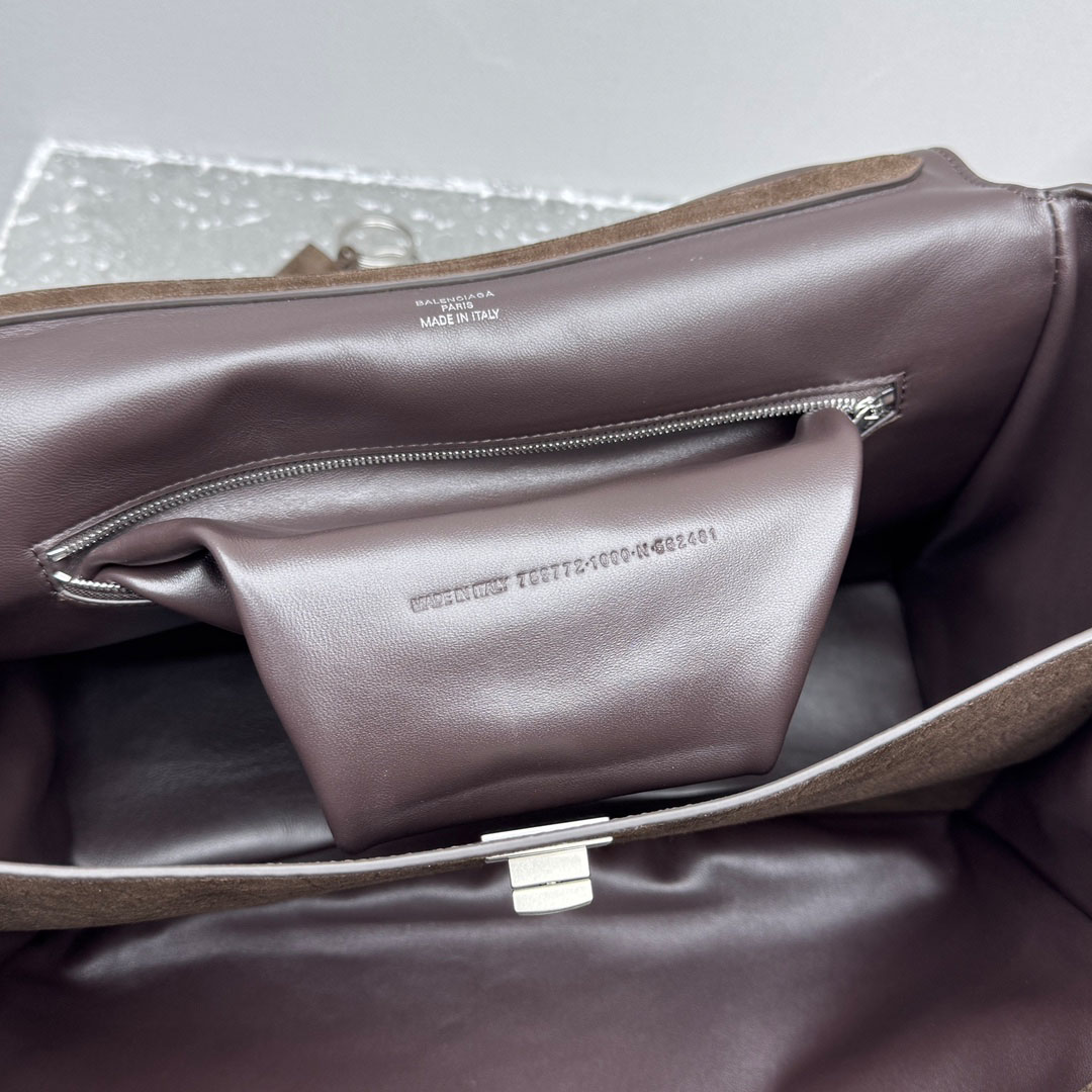 Balenciaga Rodeo Handbag Medium In Dark Brown - DesignerGu