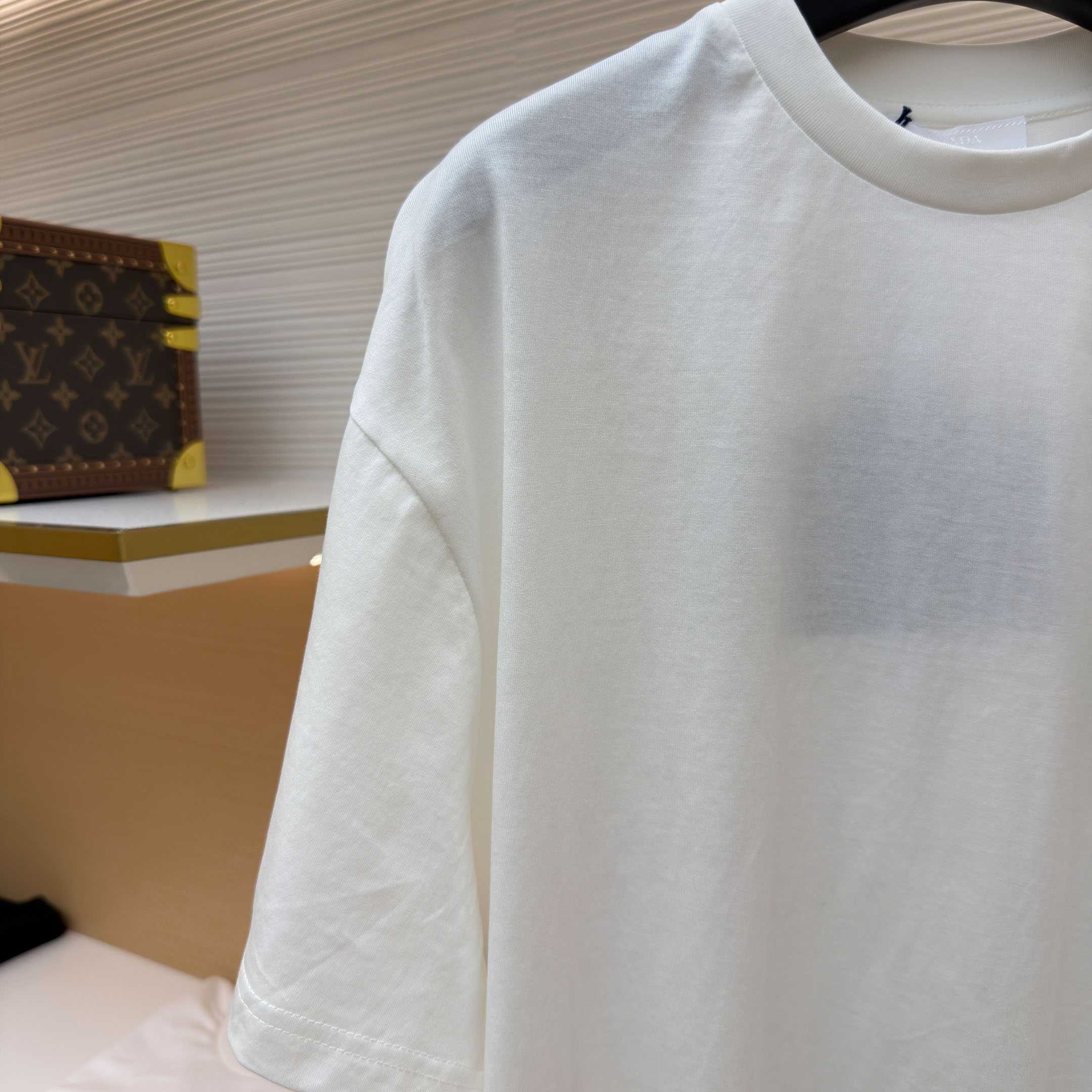 Prada Printed Cotton T-shirt - DesignerGu